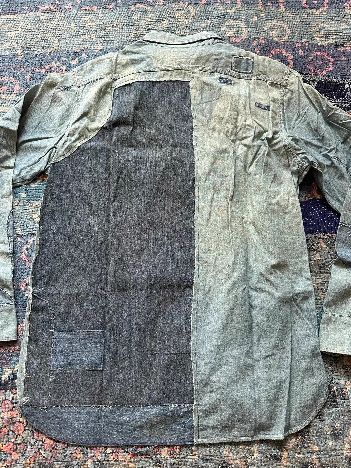 RRL Ralph Lauren RRL Distressed Patchwork L-Sleeve Shirt Size US L / EU 52-54 / 3 - 2 Thumbnail