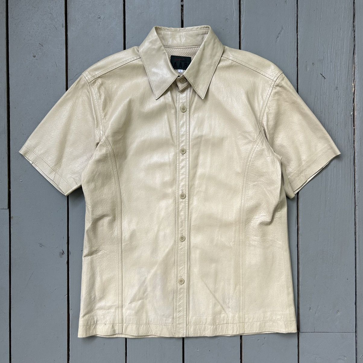 Yohji Yamamoto A.A.R Pigskin Leather SS Shirt Size US L / EU 52-54 / 3 - 1 Thumbnail