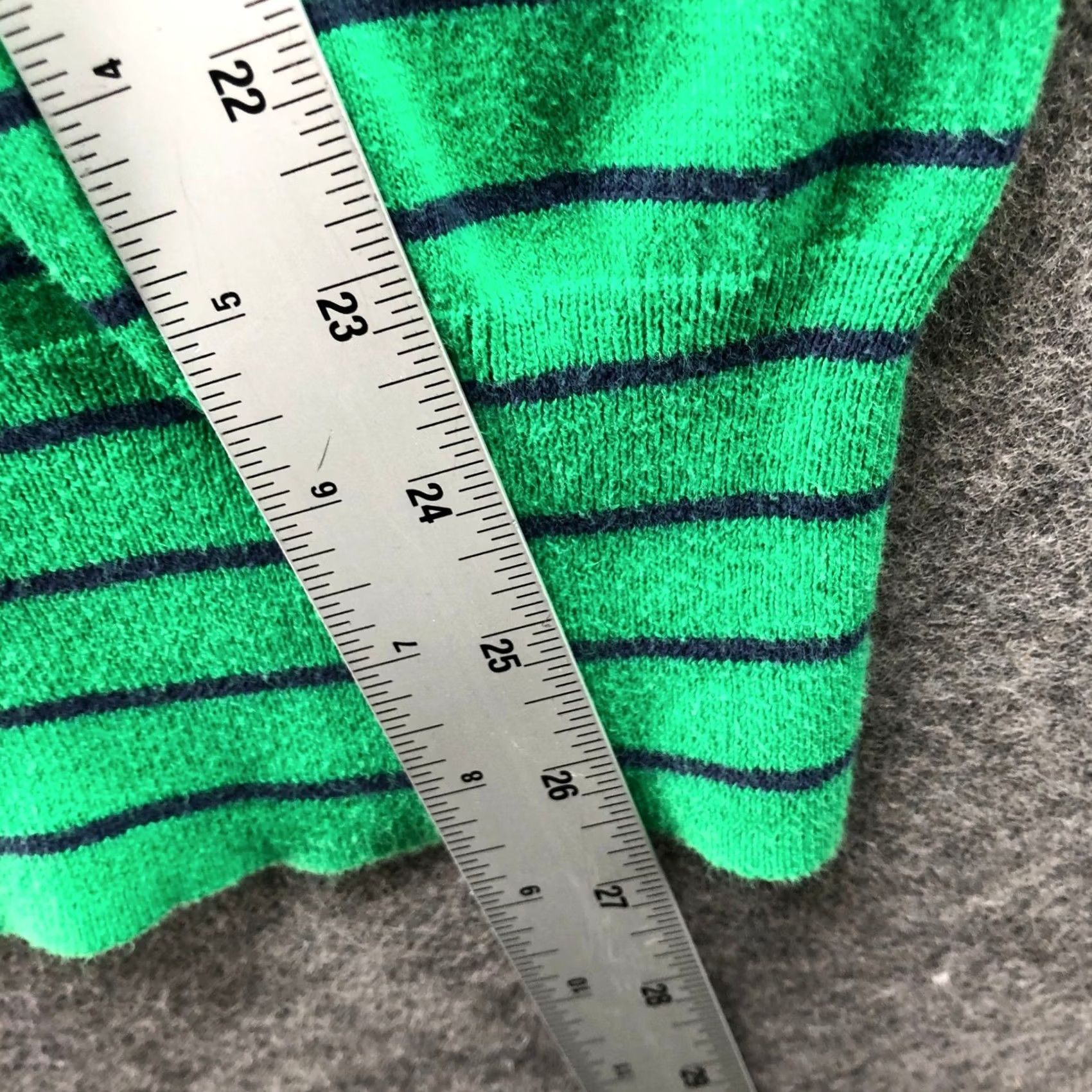 J.Crew VINTAGE not V-neck? J.Crew Sweater Womens L Cotton Green Navy Blue Striped Knit Lightweight Pullover Long Sleeve Tie-Dyed? Size L / US 10 / IT 46 - 8 Thumbnail