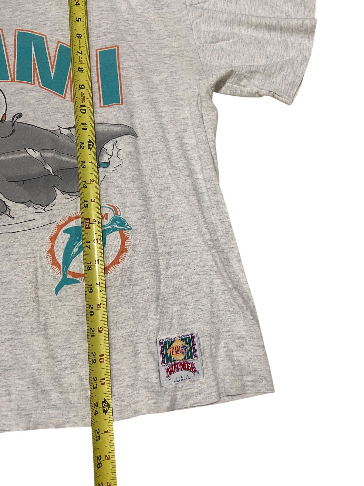 Nutmeg × Vintage Vintage 90s Miami Dolphins Breakthrough T Shirt Size XL Size US XL / EU 56 / 4 - 11 Thumbnail