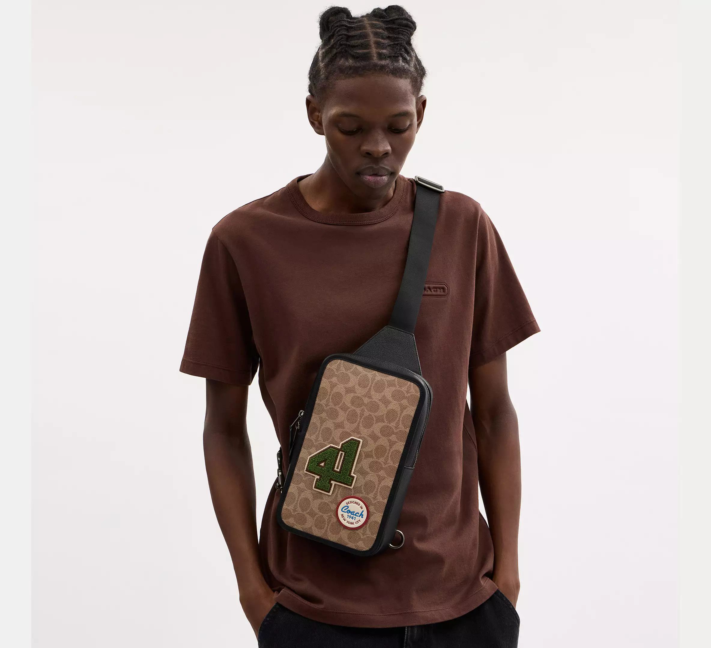 Coach MEN'S Sullivan Pack In Signature Canvas With Patches CY819 Size ONE SIZE - 5 Thumbnail
