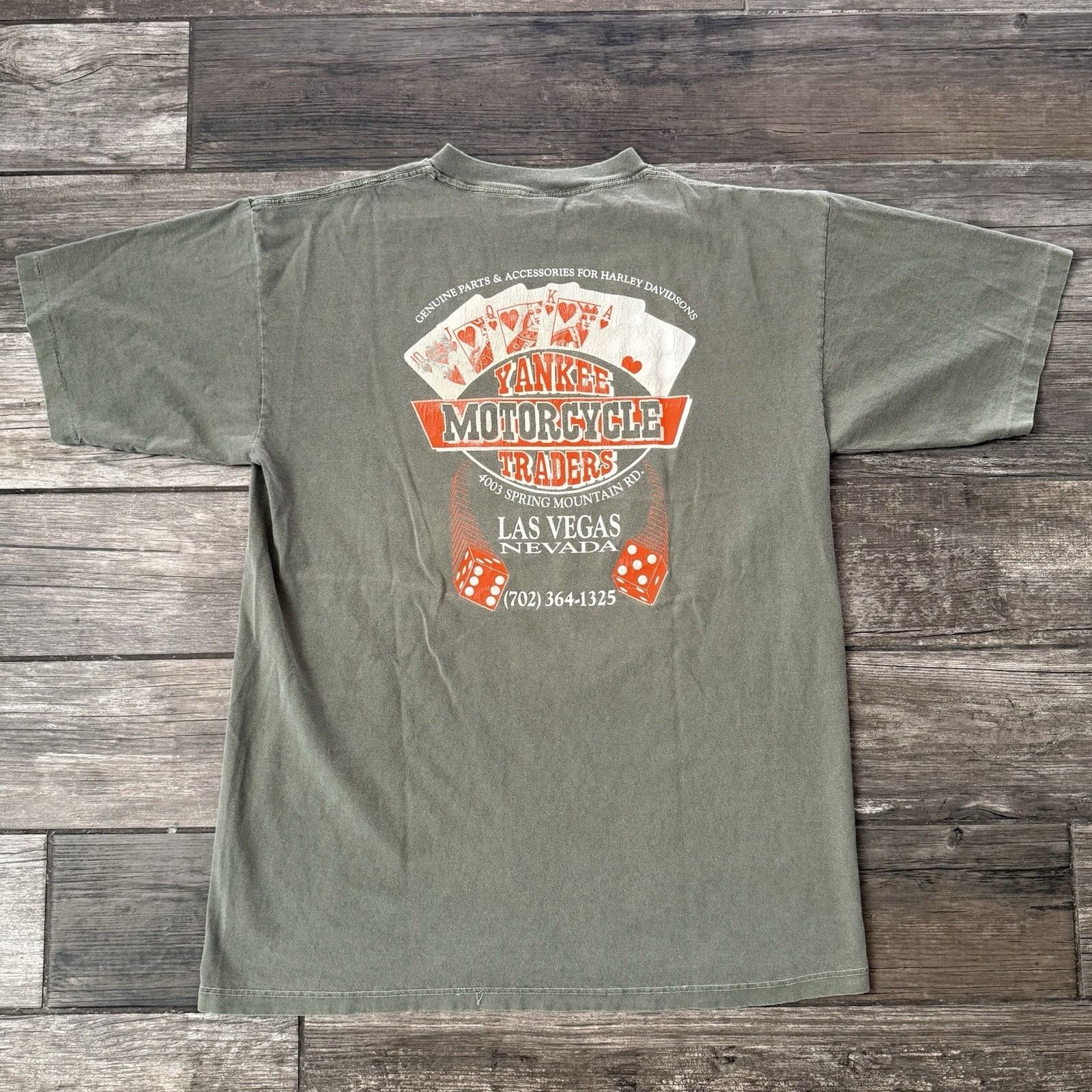 Harley Davidson VTG 90'S HARLEY-DAVIDSON MOTORCYCLES SPIRIT LAS VEGAS GREEN Size US L / EU 52-54 / 3 - 3 Thumbnail