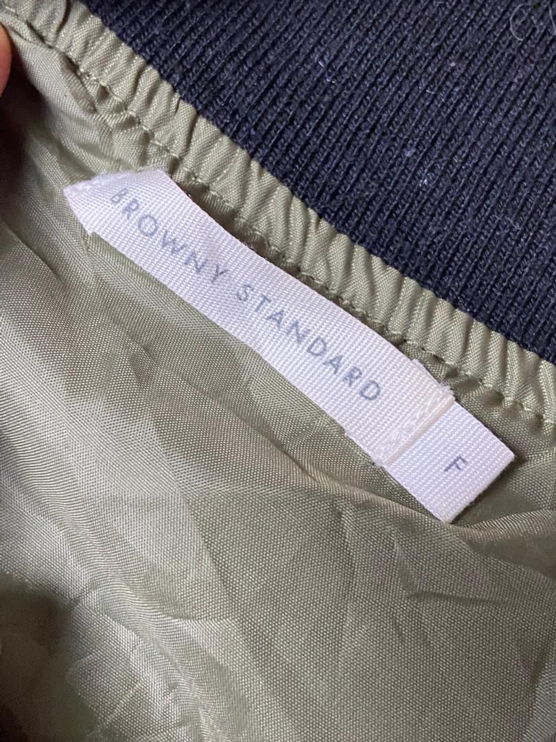 Japanese Brand Browny Standard Crop Bomber Jacket (178) Size ONE SIZE - 4 Thumbnail