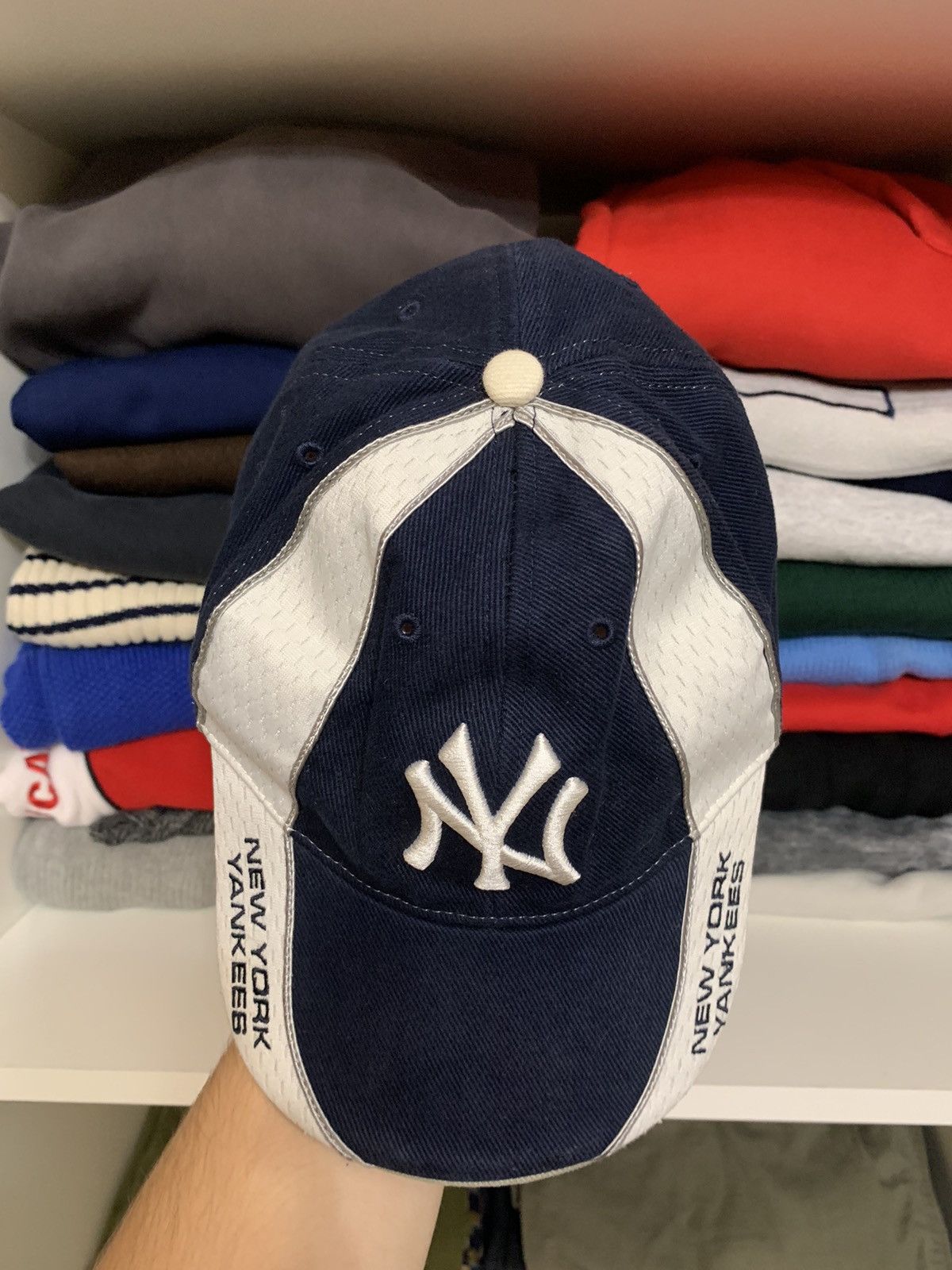 New York Yankees × Vintage Vintage New York Yankees Big Logo Cap Hat Size ONE SIZE - 6 Thumbnail