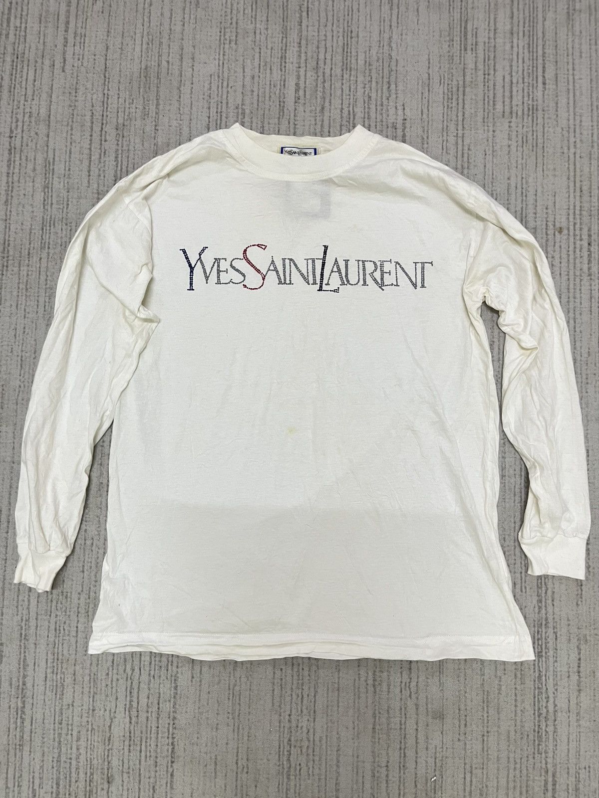Yves Saint Laurent Vintage 90s ysl multicolour logo shirt Size US L / EU 52-54 / 3 - 1 Thumbnail