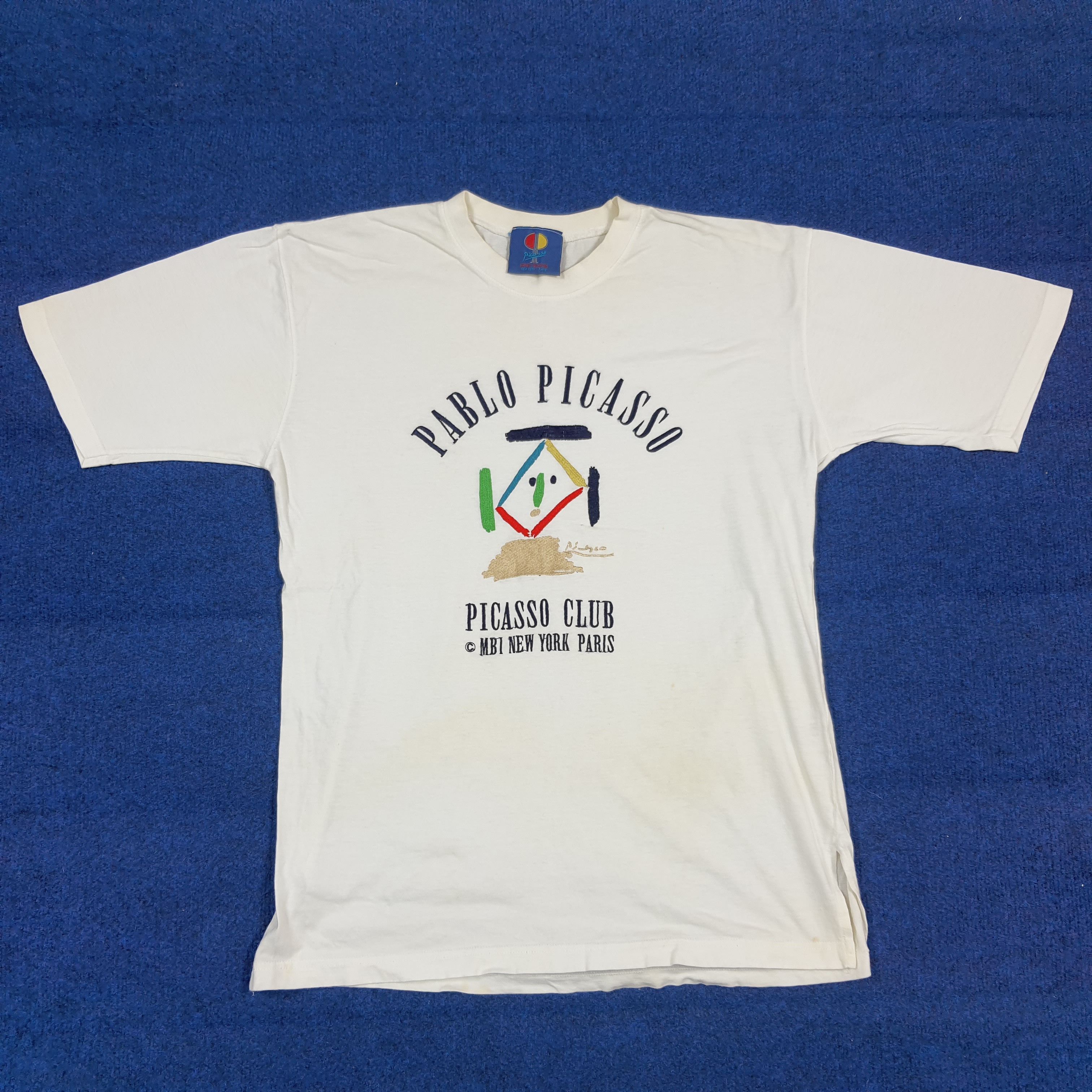 Paloma Picasso Vintage 90s Pablo Picasso Club Art Graphic T-Shirt C294N79 Size US M / EU 48-50 / 2 - 1 Thumbnail