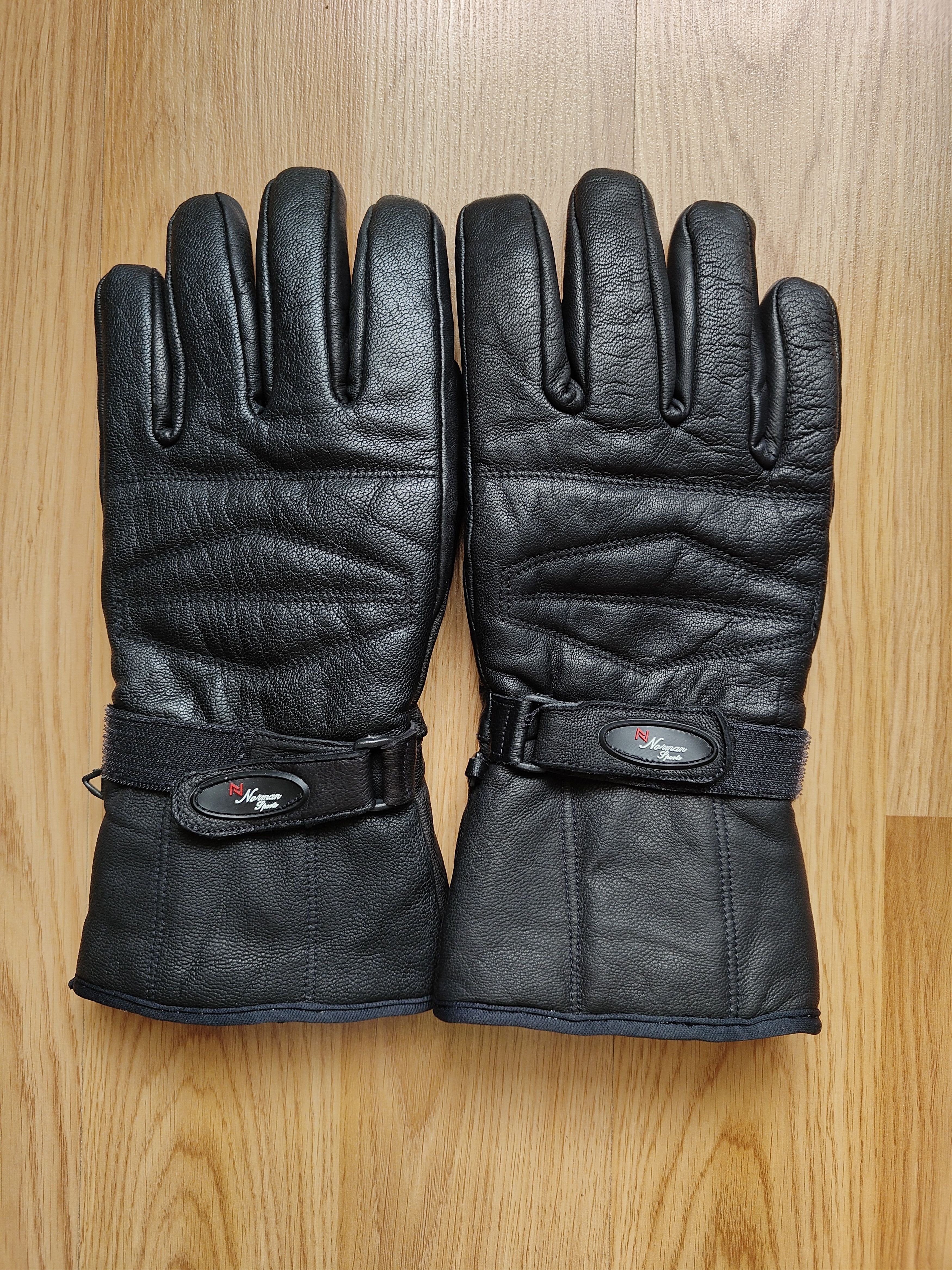 Genuine Leather Men's leather gloves winter gloves motorcycle gloves ski Size ONE SIZE - 1 Thumbnail