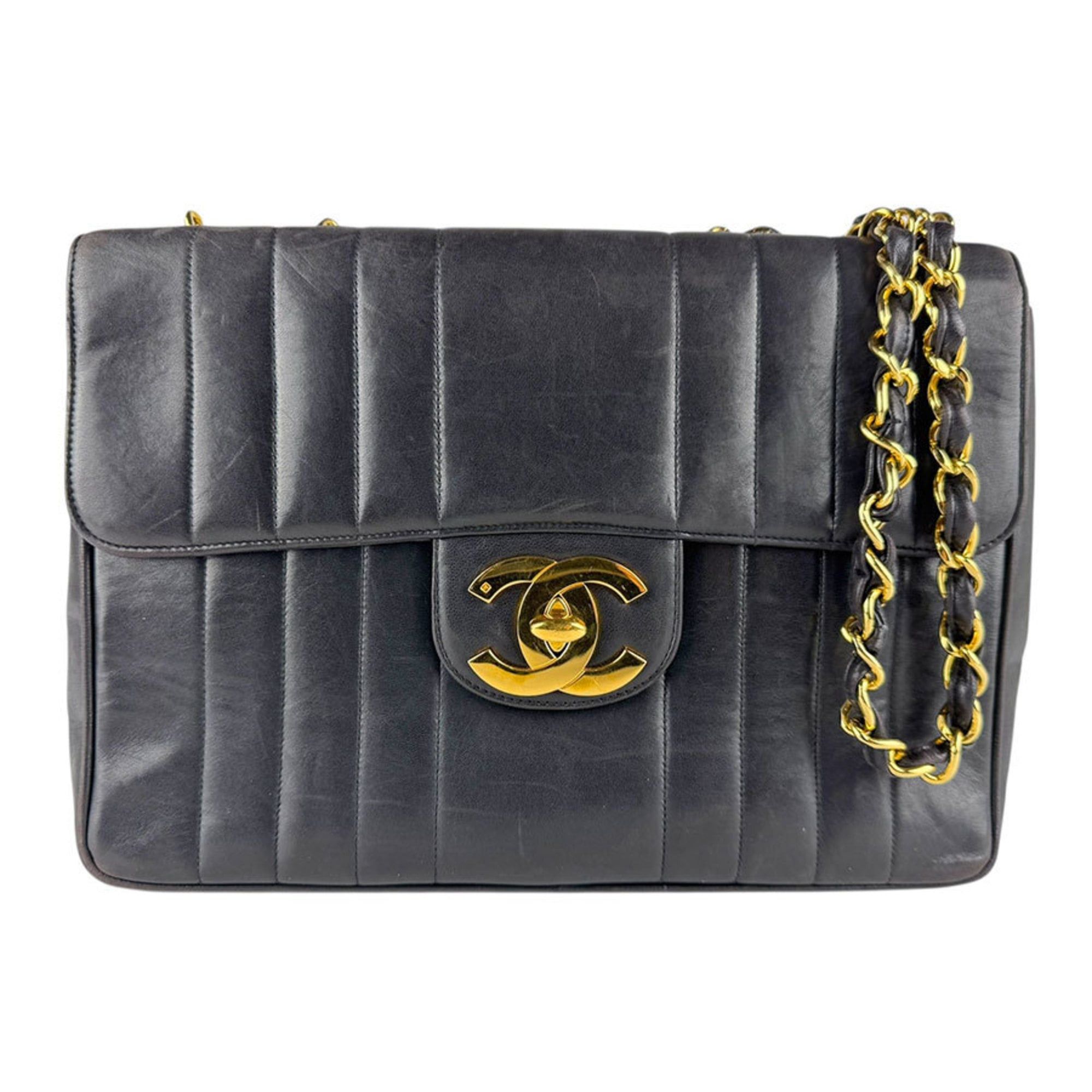 Chanel CHANEL Shoulder Bag Leather/Metal Black/Gold Women's z8182 Size ONE SIZE - 1 Thumbnail