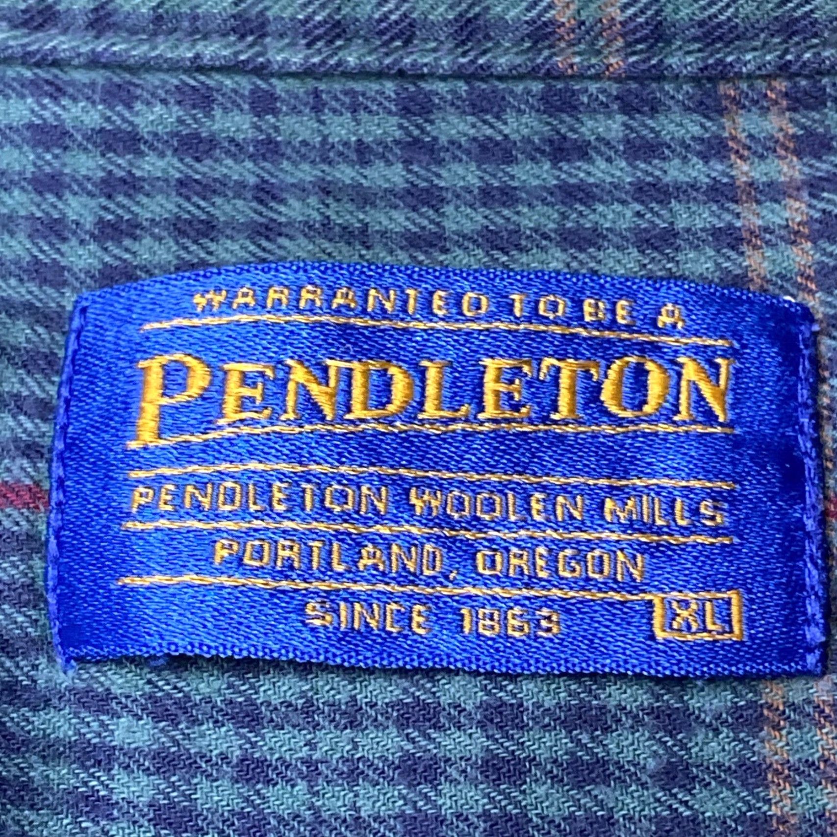 Pendleton Pendleton Shirt Men XL Blue Plaid Wool Blend Button-Up Long Sleeve Size US XL / EU 56 / 4 - 2 Thumbnail