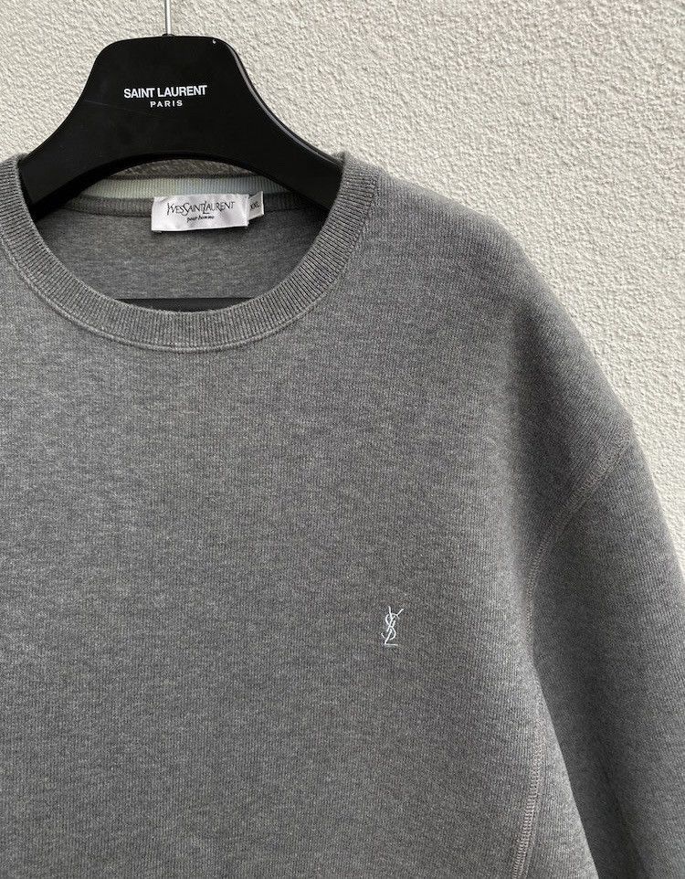 Image of YVES Saint Laurent Grey YSL Sweatshirt, Men's (Size 2XL)