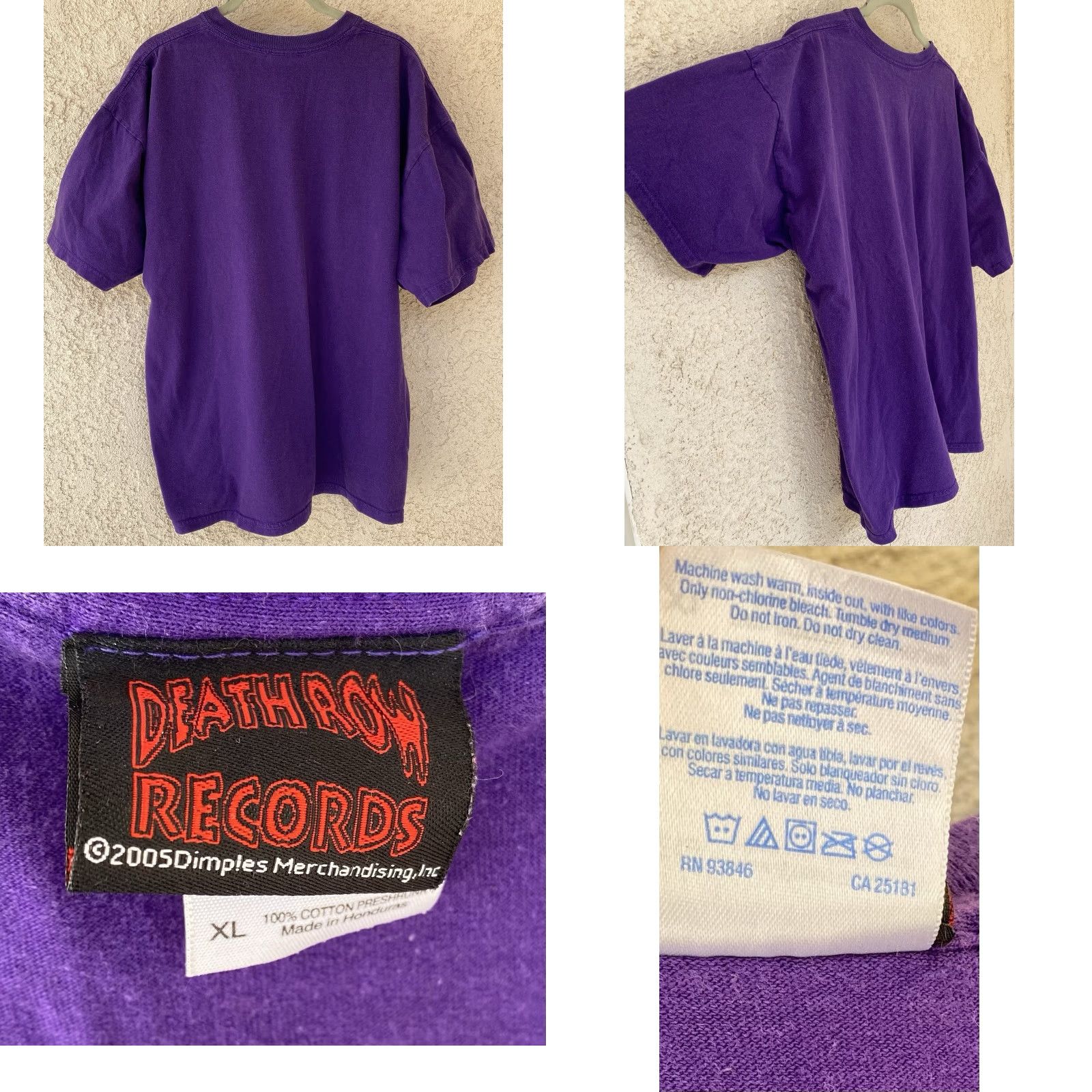 Vintage Death Row Records Ain’t Nuthin But A G Thang T Shirt Rap Tee XL Purple Hip Hop 2005 Vintage Mens Nike? Size US XL / EU 56 / 4 - 9 Thumbnail