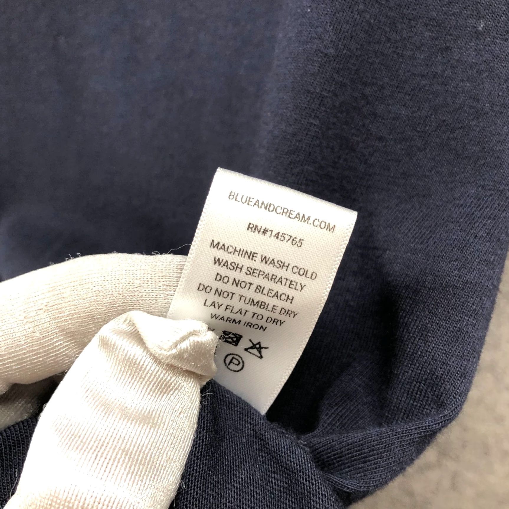 Vintage Blue And Cream NY T Shirt Mens L Navy Blue Short Sleeve Crewneck Modal Blend Shirt Size US L / EU 52-54 / 3 - 7 Thumbnail
