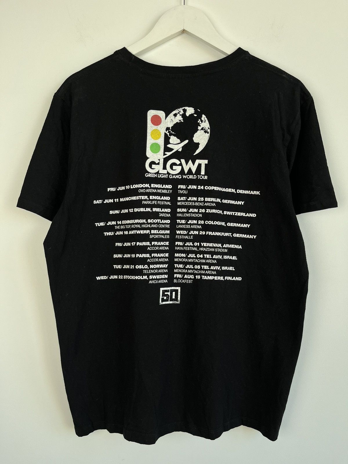 50 Cent Vintage 50cent GLG World Tour Black Tee Size US M / EU 48-50 / 2 - 3 Thumbnail