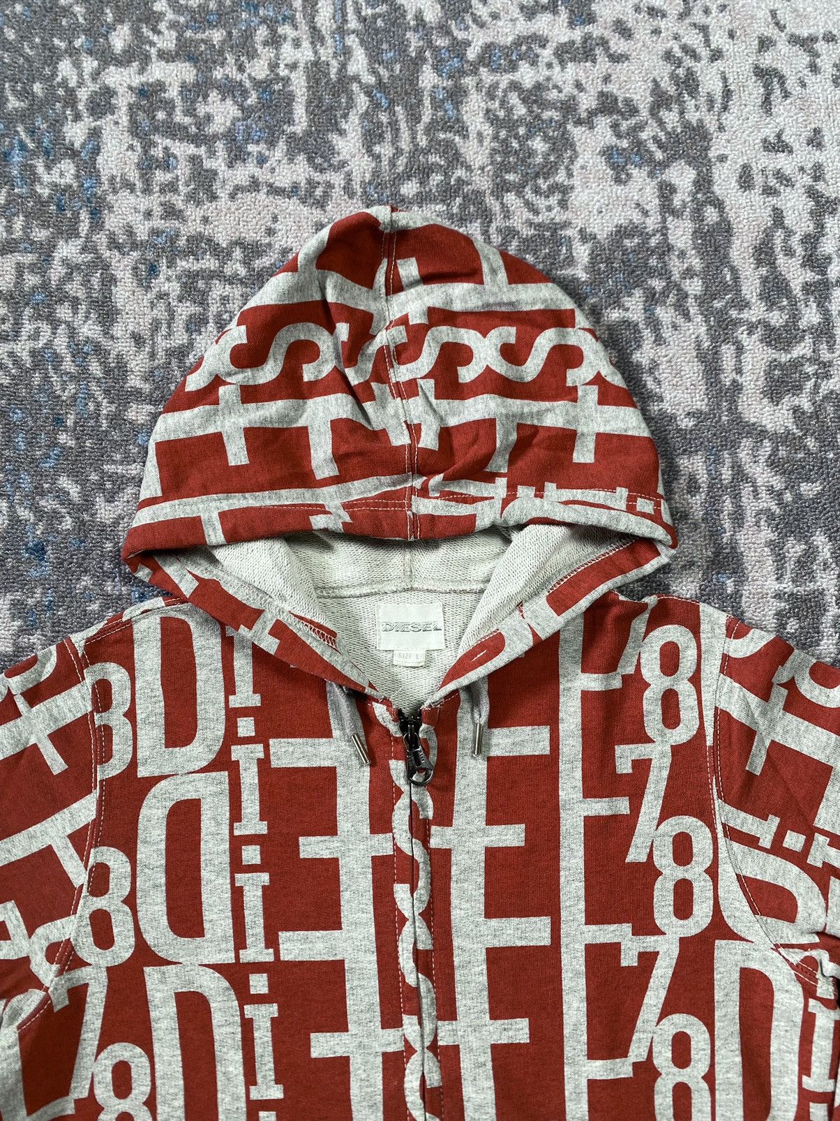 Diesel Y2K Diesel Zip Hoodie Size L / US 10 / IT 46 - 3 Thumbnail