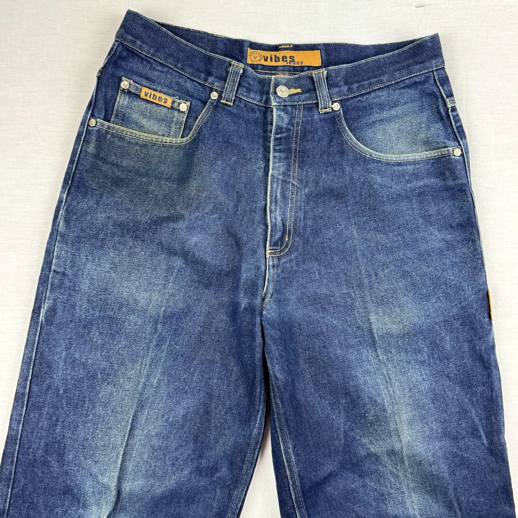 VIBE VINTAGE Vibes Jeans Mens 34x32 Denim Wide-Leg Baggy Relaxed 90s Punk Hip Hop Grunge Blue 1960s-90s Mens Size US 34 / EU 50 - 2 Thumbnail