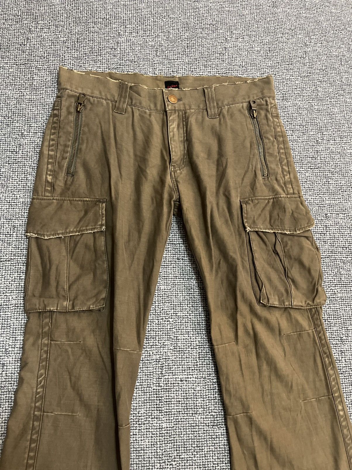 JACKROSE Vintage Jackrose Cargo Flare Pants size 34 inch Size US 34 / EU 50 - 4 Thumbnail