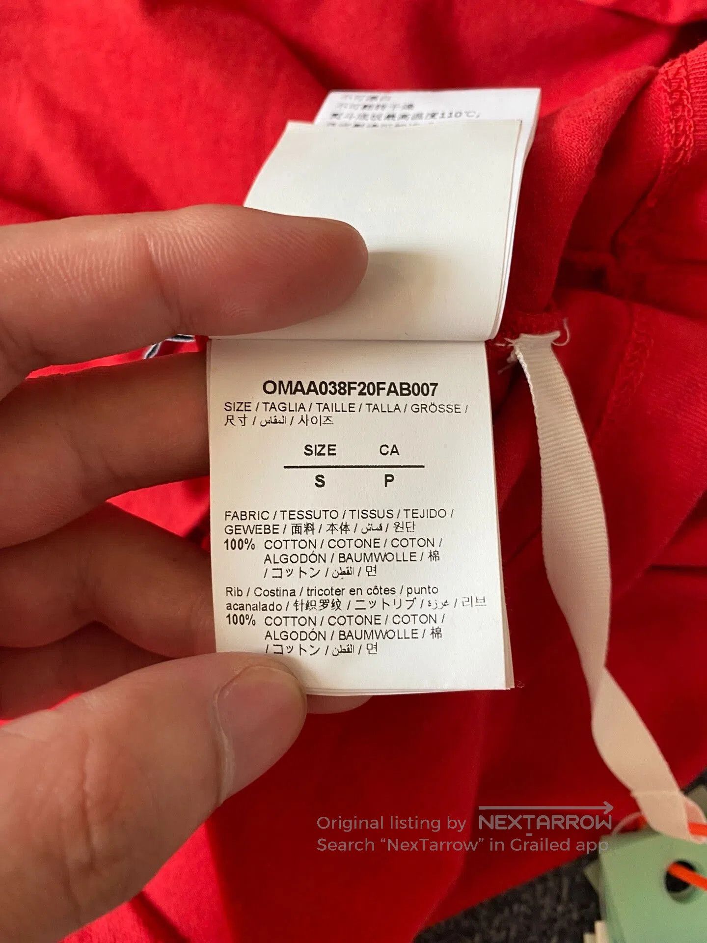 Off-White red graphic short sleeve t-shirt. Size US S / EU 44-46 / 1 - 4 Thumbnail