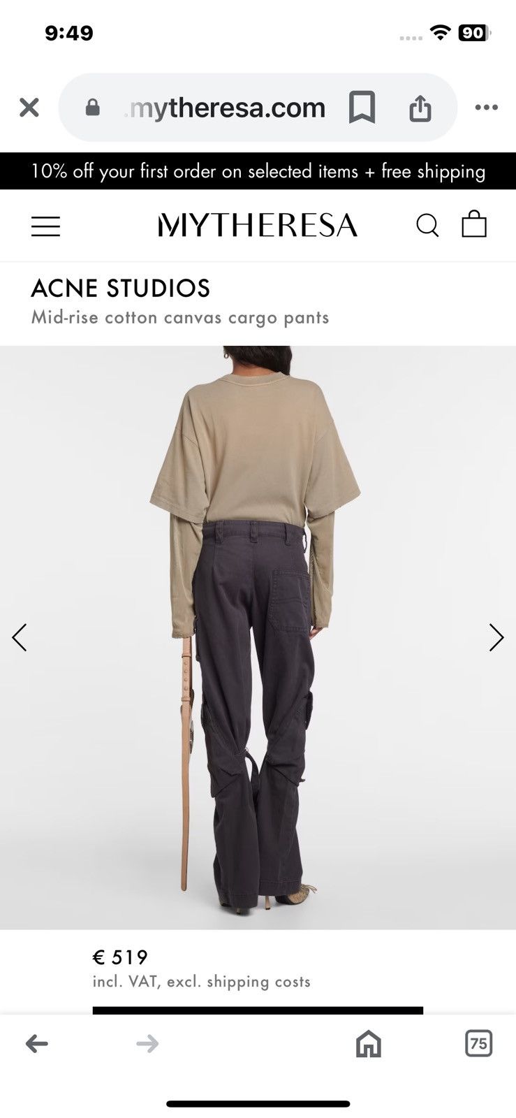 Acne Studios new AW24/25 Size 24" / US 00 / IT 34 - 11 Thumbnail