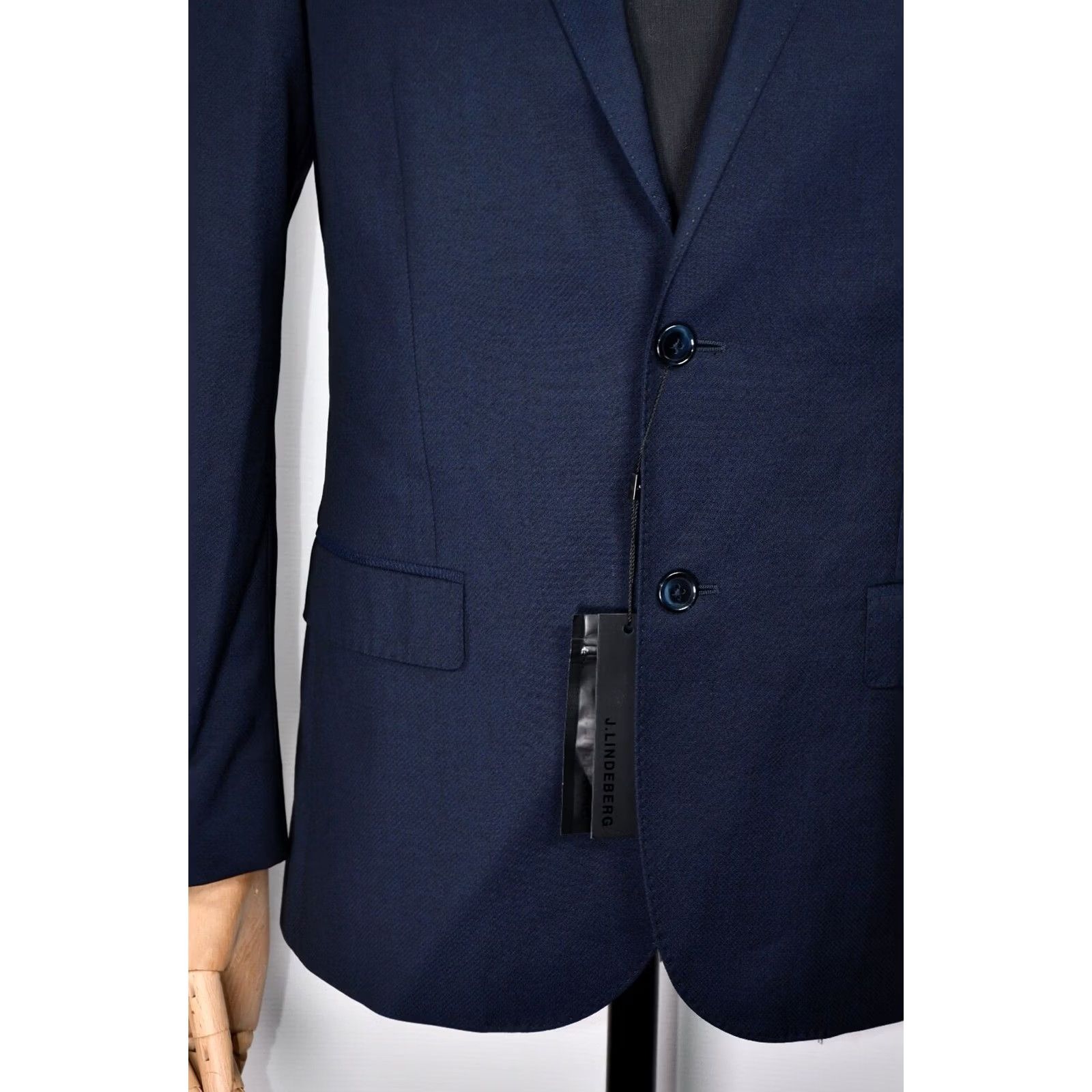 J.Lindeberg J.Lindeberg Slim HOPPER SOFT WOOL STRUCTURE SPORTCOAT 48R Blue Blazer Mens Size 48R - 4 Thumbnail