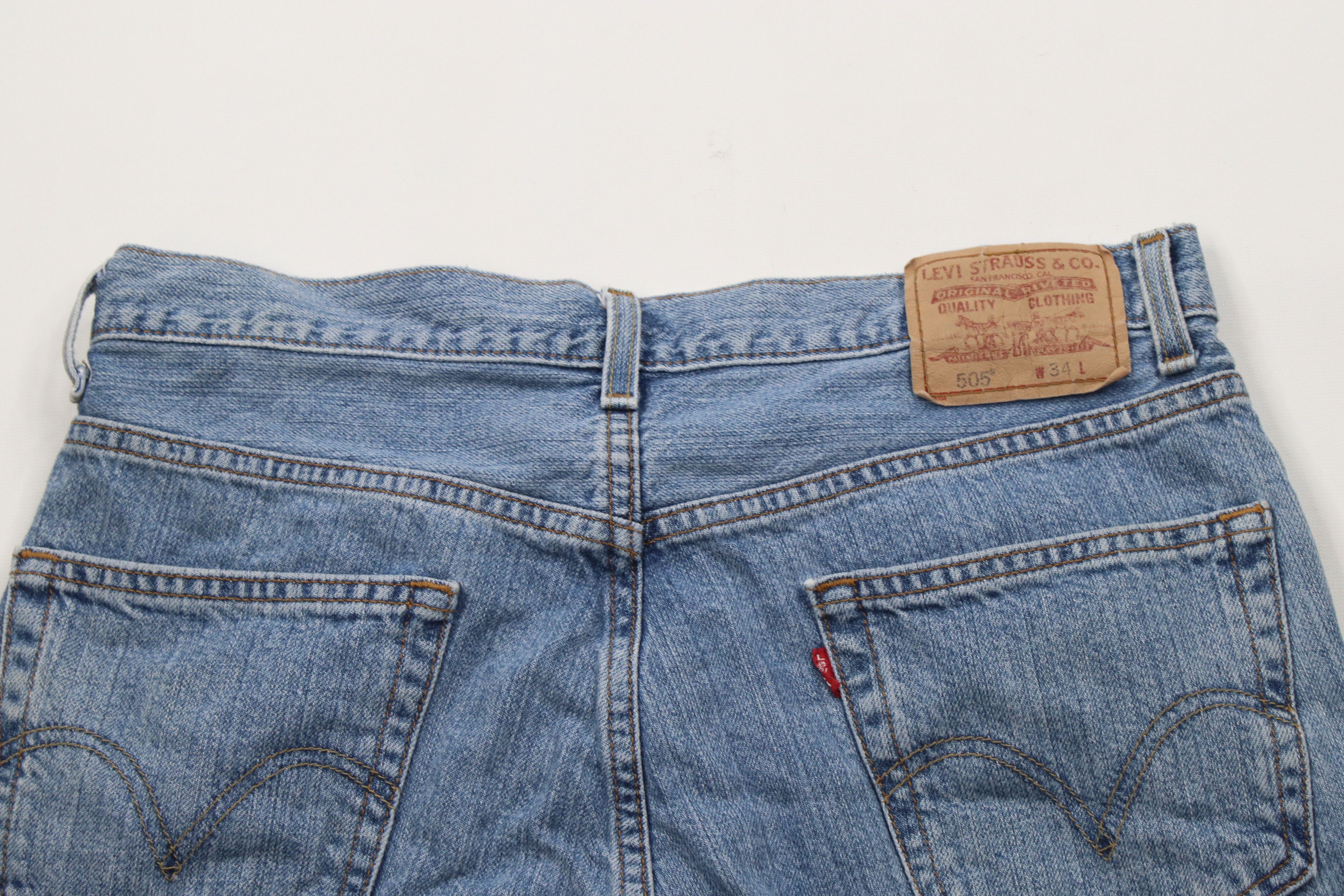 Levi's × Vintage Vintage Y2K Levis 505 Regular Fit Denim Jean Shorts Jorts Size US 34 / EU 50 - 10 Thumbnail