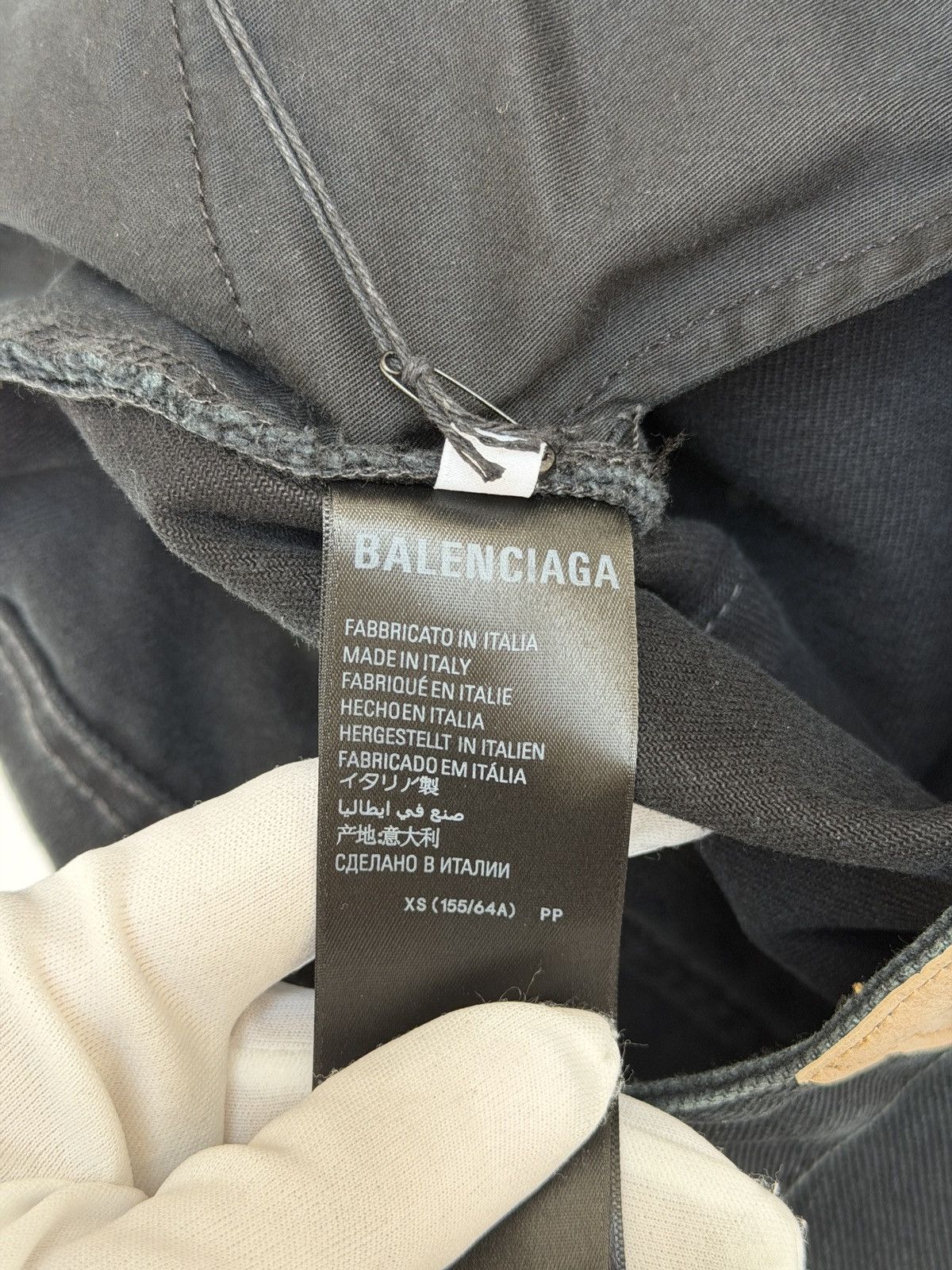 Balenciaga Balenciaga Baggy Cargo Carpenter Black Denim Pant Size US 28 / EU 44 - 14 Thumbnail