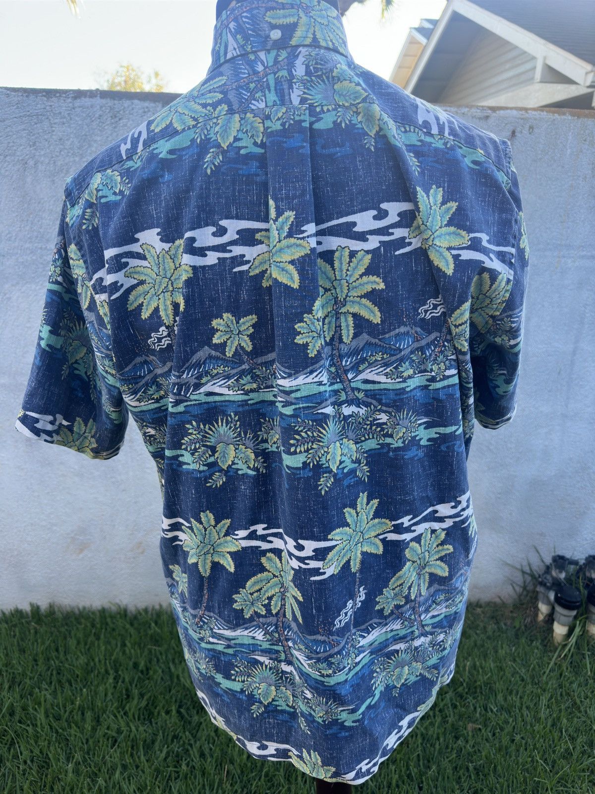 Reyn Spooner PreOwned Reyn Spooner Blue/Green Hawaiian Print Men's M Size US M / EU 48-50 / 2 - 2 Thumbnail