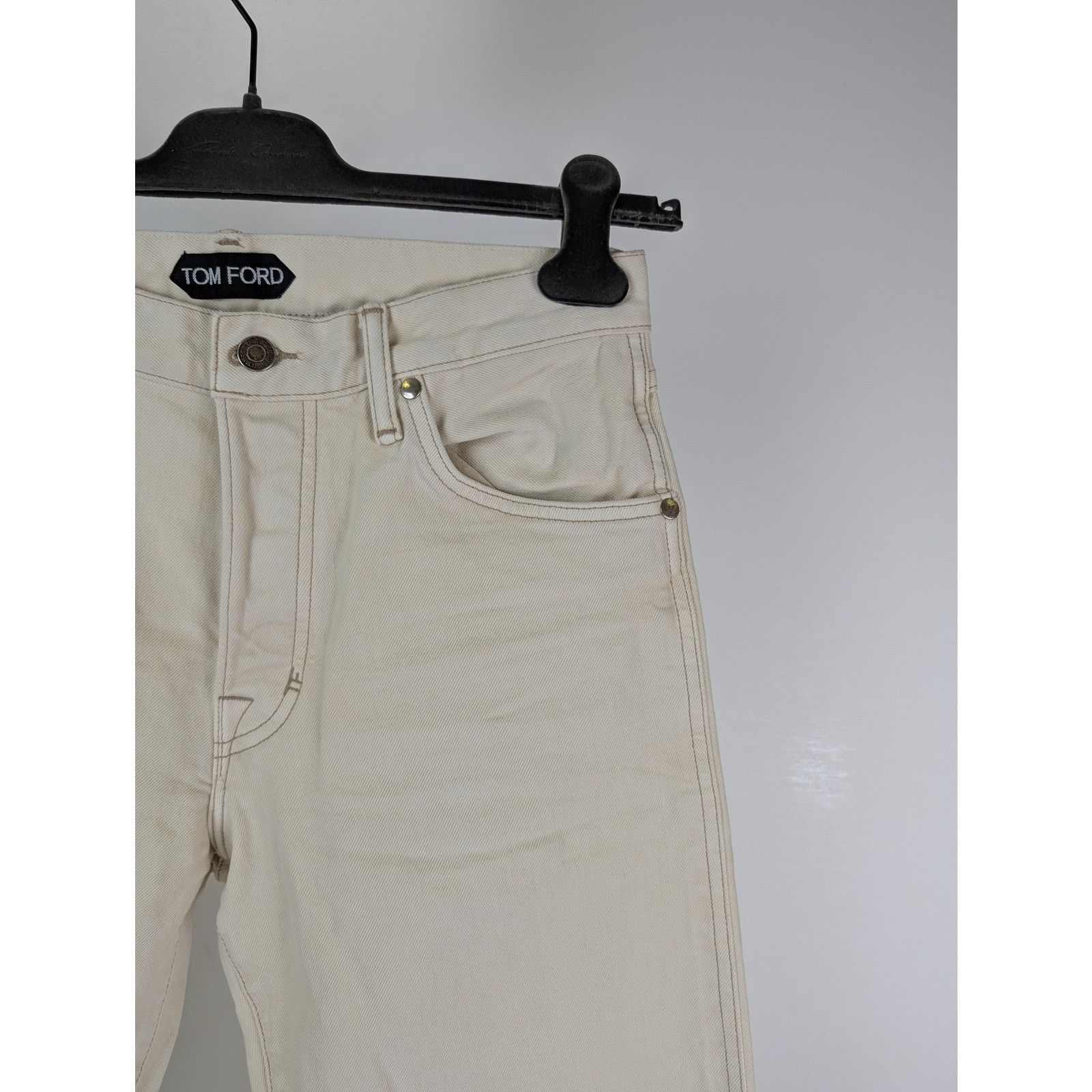 Tom Ford o1rshd1 Tapered Denim Jeans in White Size US 29 - 6 Thumbnail