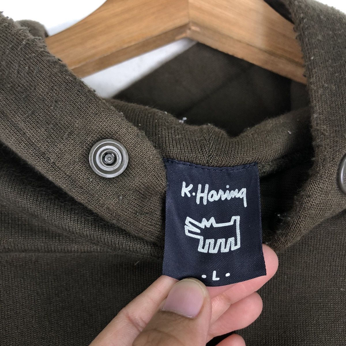 Japanese Brand 🔥Vintage Hoodie Pull Over Keith Haring Big Logo Size US L / EU 52-54 / 3 - 14 Thumbnail