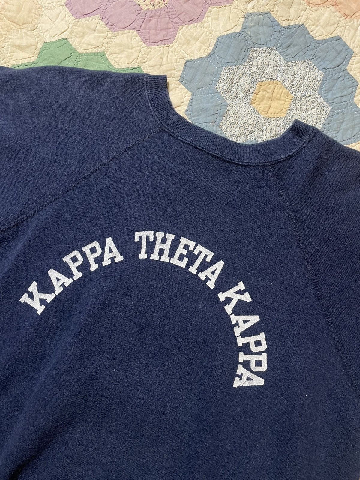 Japanese Brand × Vintage 1970s Kappa Theta Kappa Short-sleeve Raglan Sweatshirt Size US M / EU 48-50 / 2 - 4 Thumbnail