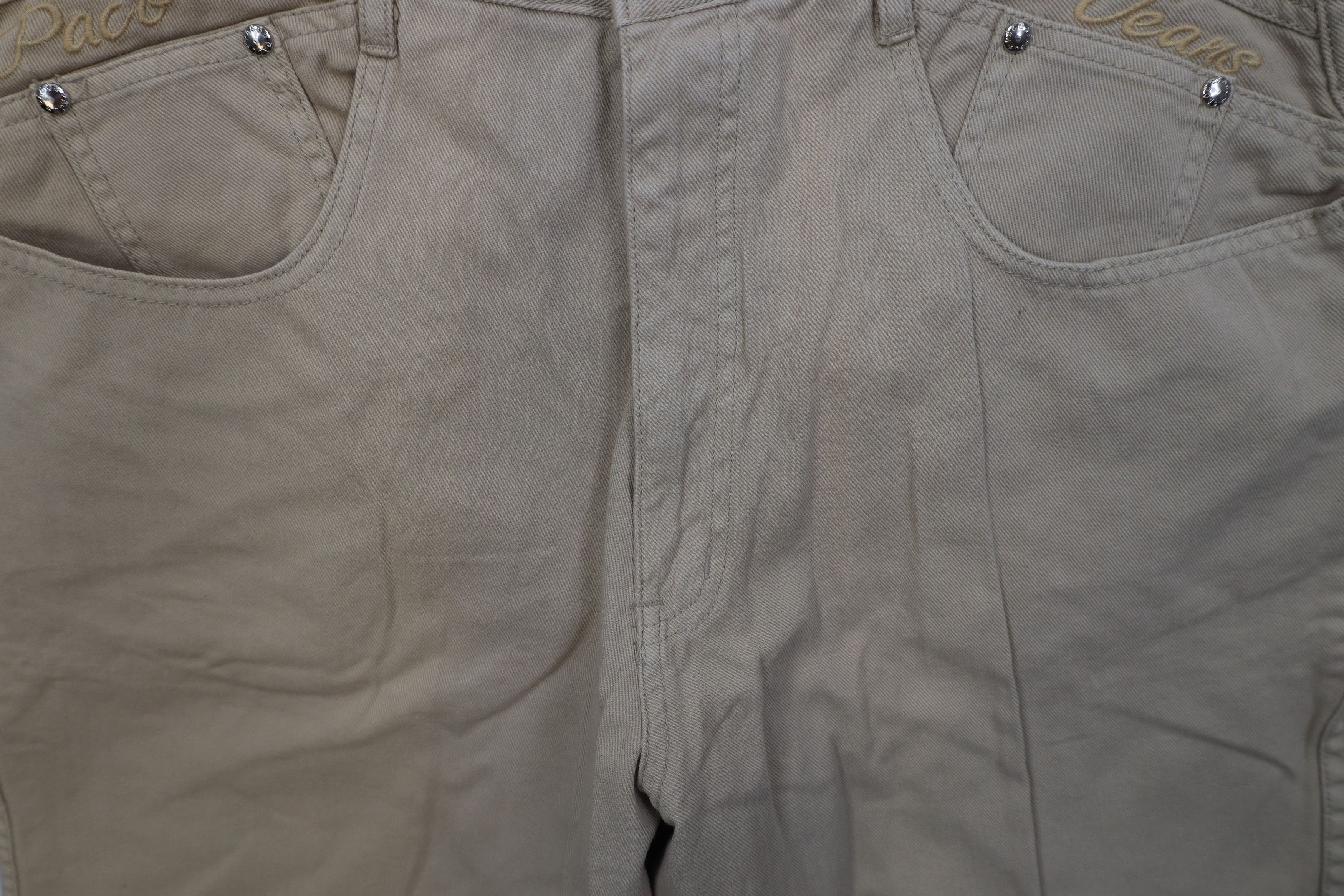 Vintage Deadstock Vintage 90s Paco Denim Jean Shorts Beige Cotton Size US 33 - 9 Thumbnail