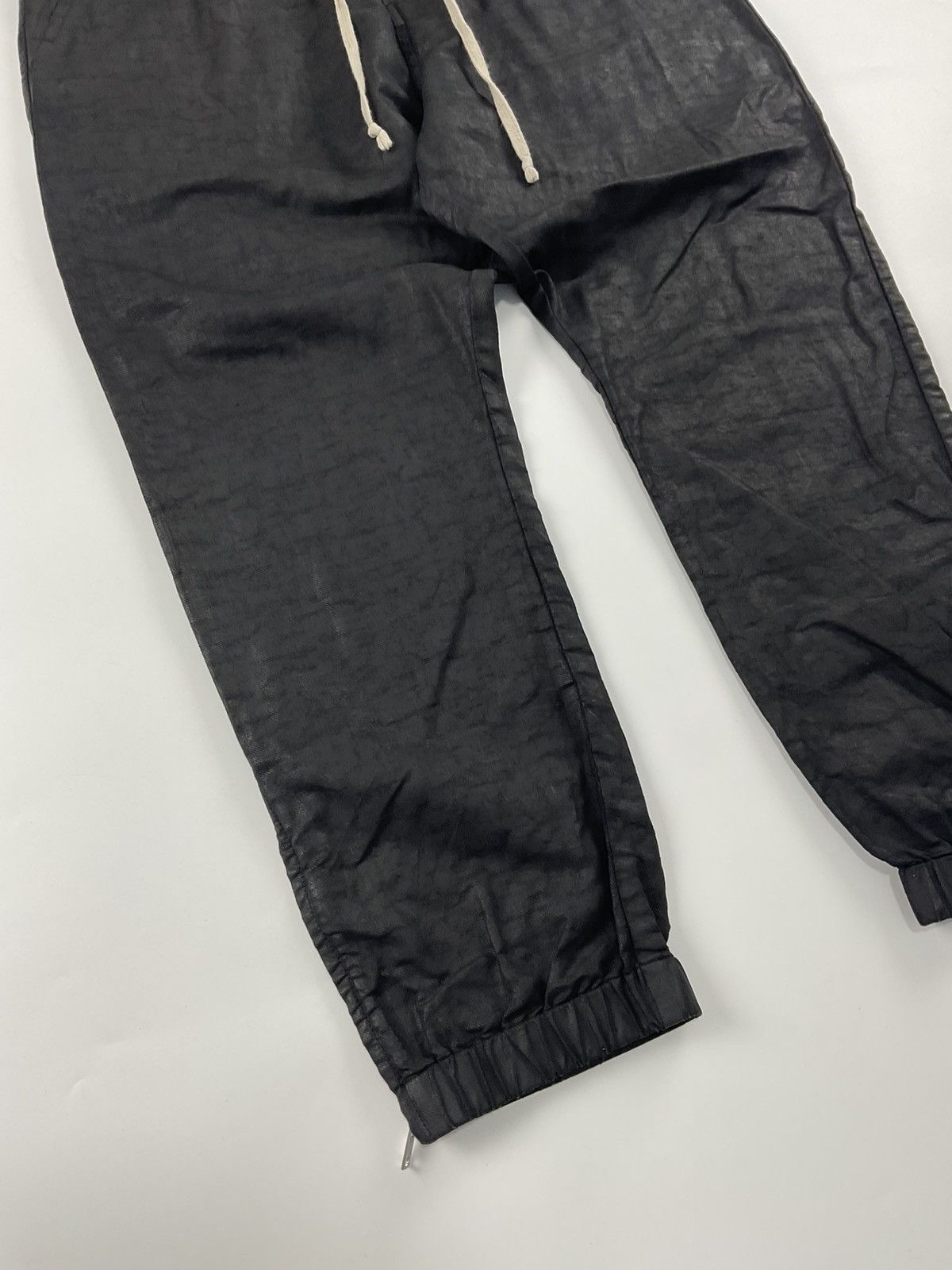 Rick Owens Rick Owens Babel S/S'19 Waxed Track Pants Size US 32 / EU 48 - 5 Thumbnail