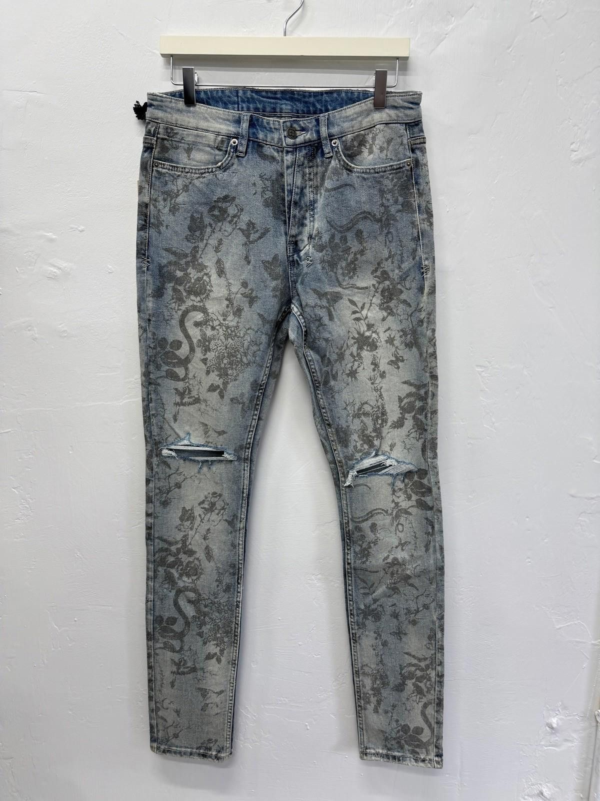 new Ksubi mens denim jeans van winkle unearthly blue 32