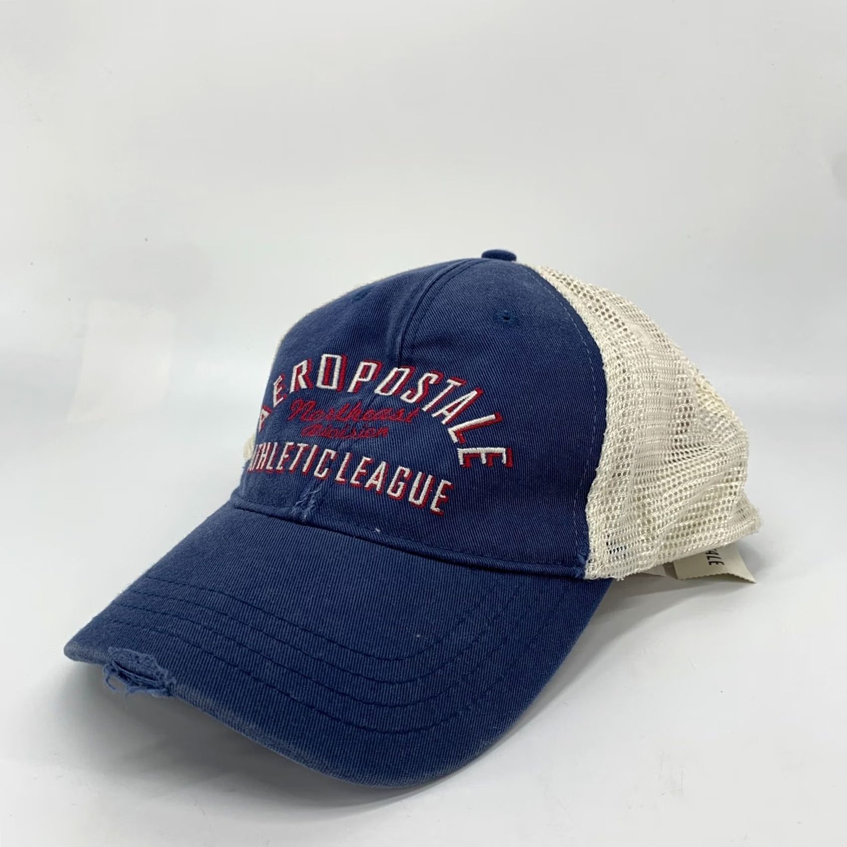 Aeropostale AeroPostale Northeast Division Athletic League Trucker Hat Blue White OS NWT Mens Size ONE SIZE - 2 Thumbnail