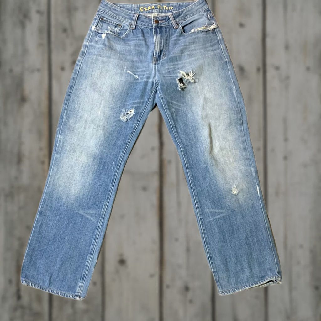 Vintage Erza Fitch Mens Distressed Jeans Size 32 X 30 Extra Large Size US 32 / EU 48 - 1 Thumbnail
