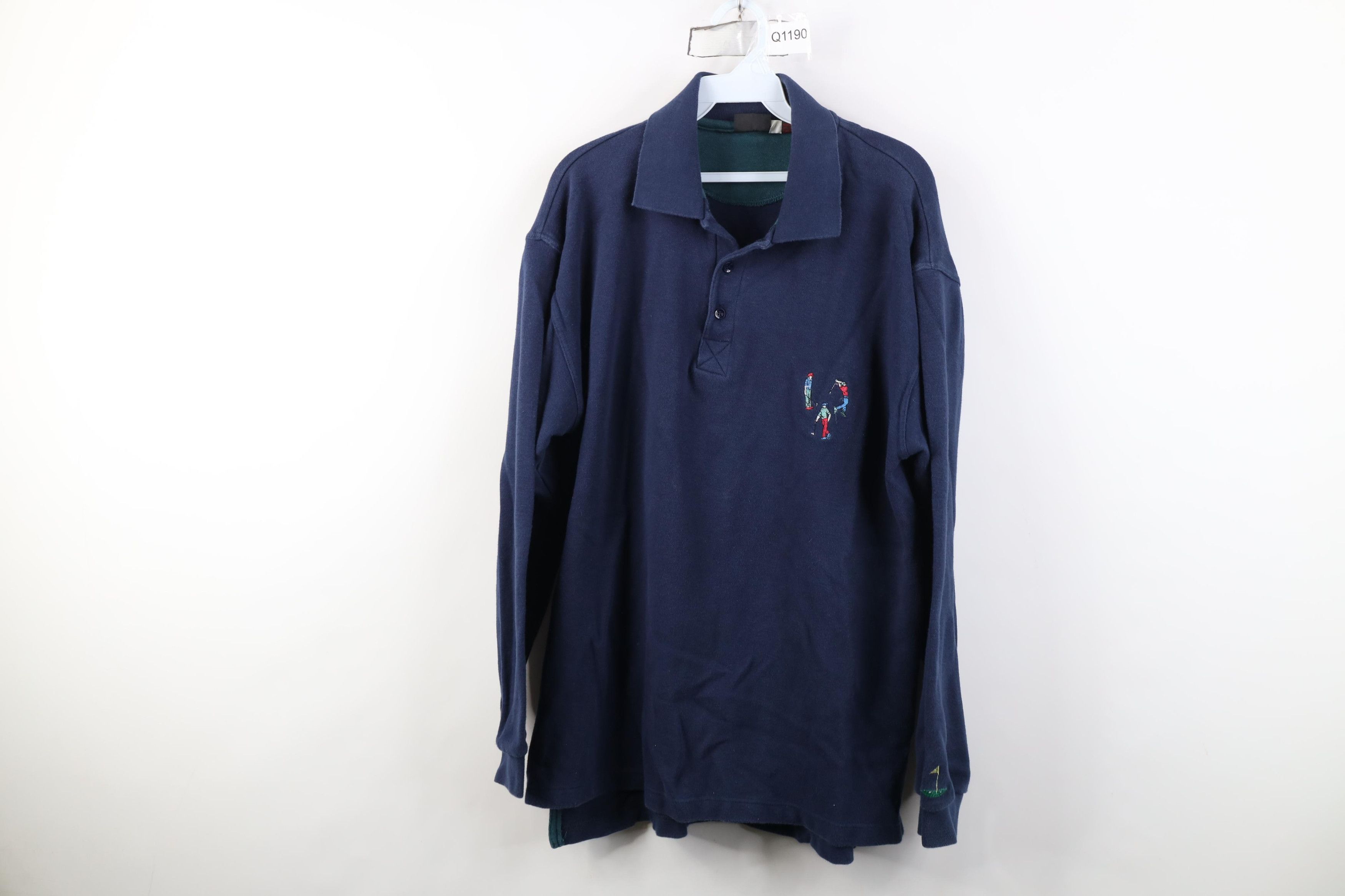 Vintage Vintage 90s Streetwear Heavyweight Long Sleeve Polo Shirt Size US XL / EU 56 / 4 - 1 Thumbnail