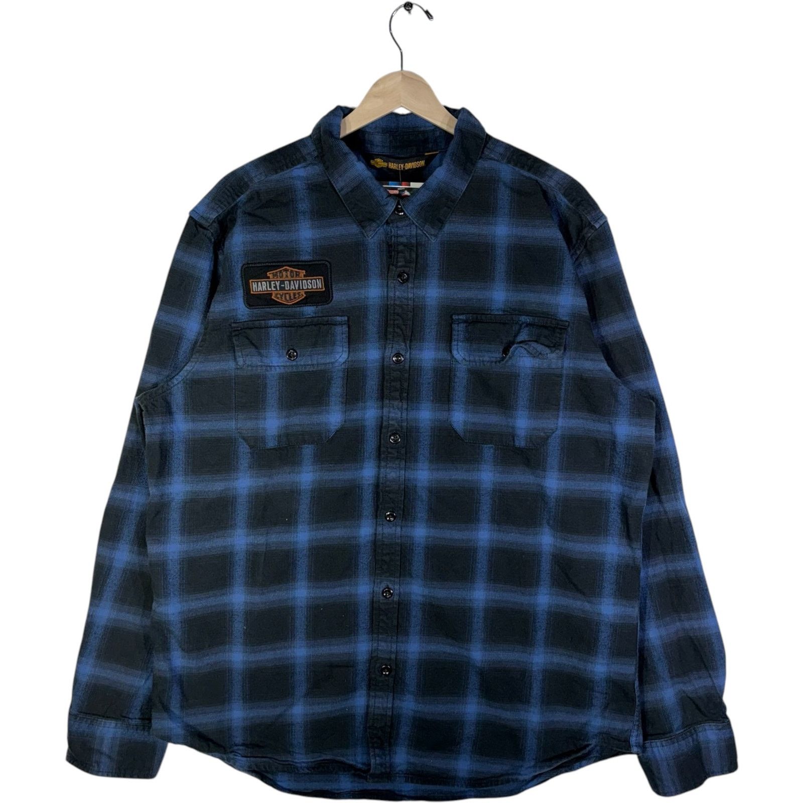 Harley Davidson Vintage Harley Davidson Plaid Long Sleeve Button Up XL Size US XL / EU 56 / 4 - 1 Thumbnail