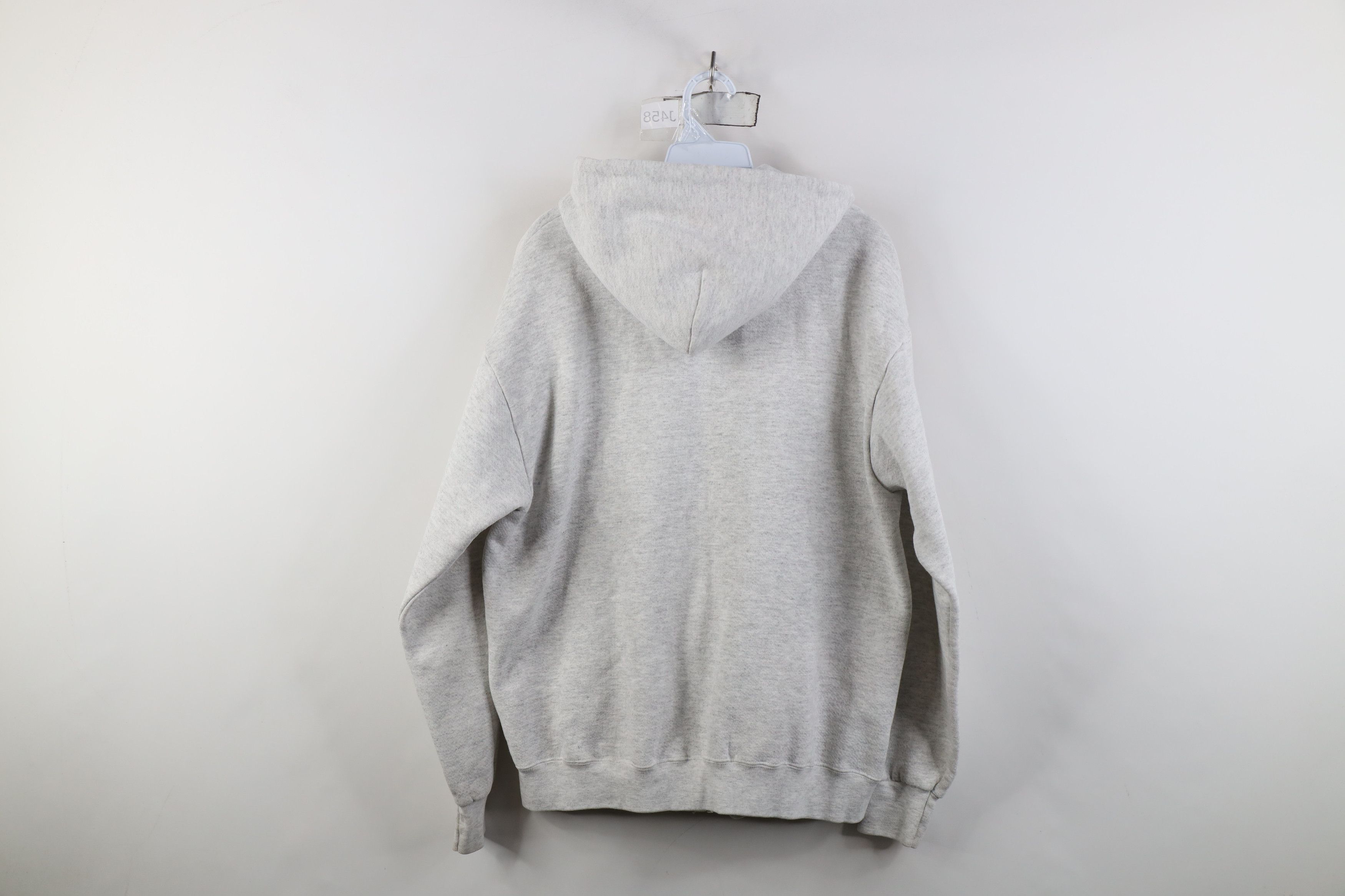 Vintage Vintage 80s 90s Bike Blank Heavy Full Zip Hoodie Gray USA Size US L / EU 52-54 / 3 - 12 Thumbnail