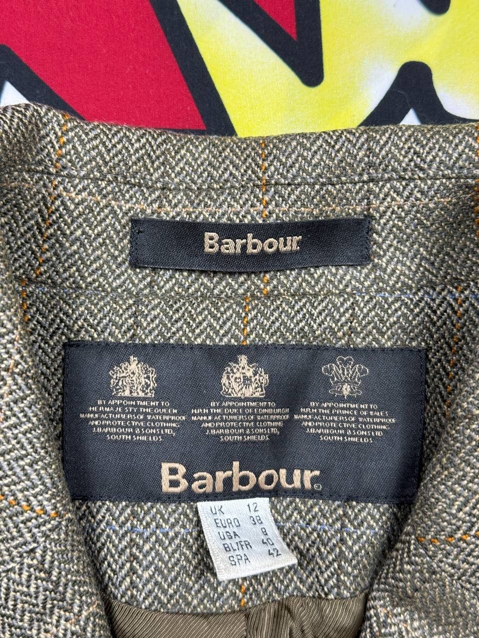 Barbour Tweed fitted womens wool jacket Size 12UK