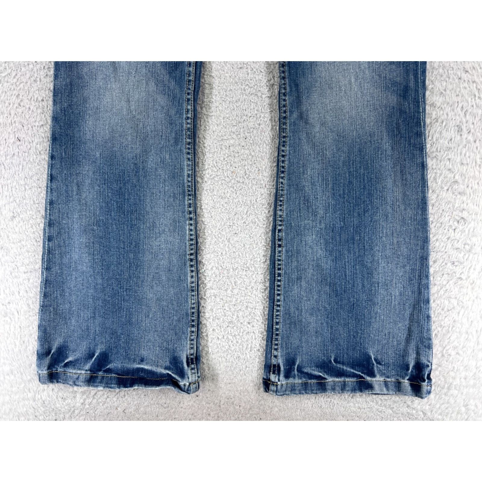 Vintage Maurices Womens Jeans Bootcut Denim Blue 7 Regular 5-Pocket Embroidered Western Cotton Blend Stretch Vintage No Size 28" / US 6 / IT 42 - 2 Thumbnail