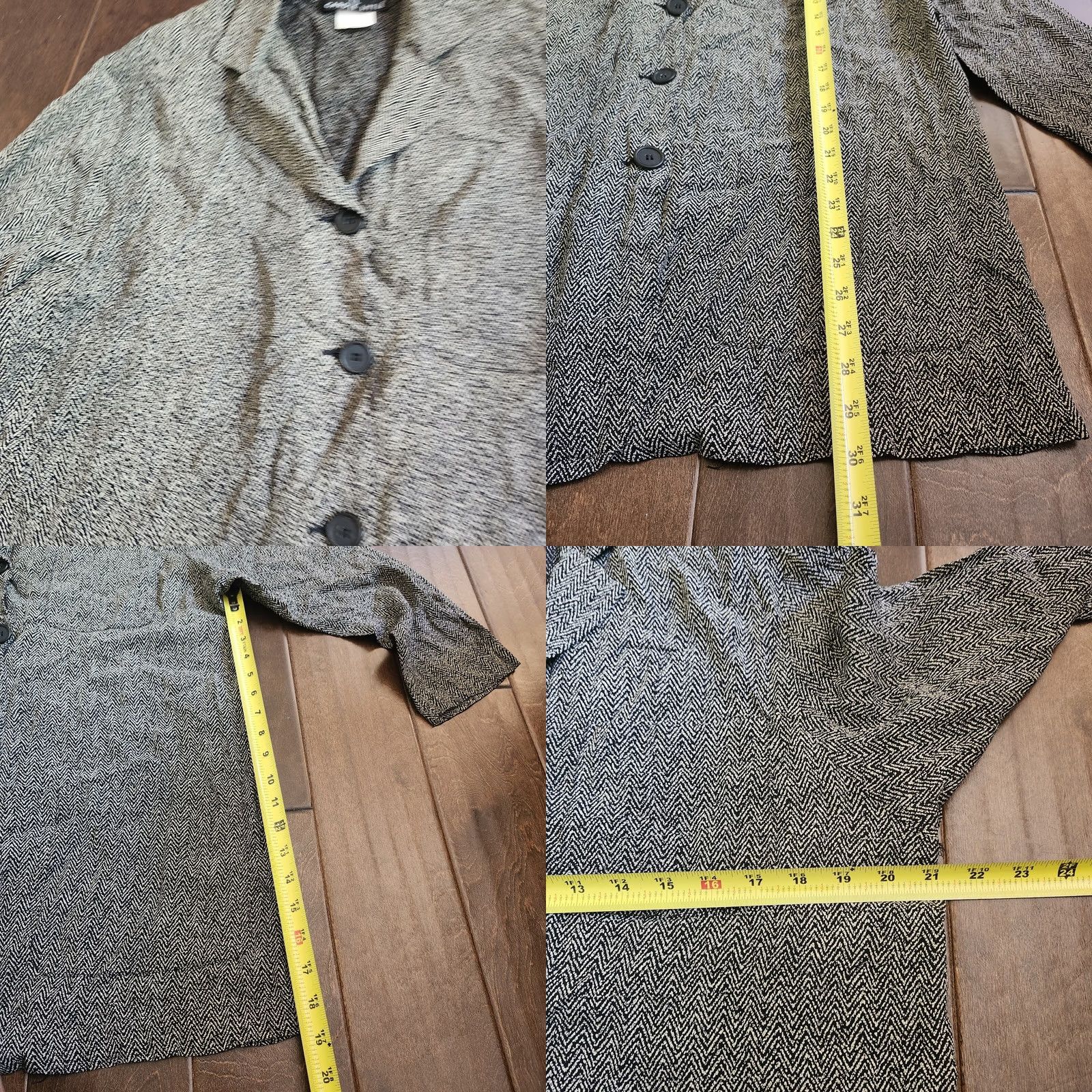 Vintage Carole Little Jacket Womens 8 Gray Women Long Sleeve Button Size Size M / US 6-8 / IT 42-44 - 8 Thumbnail
