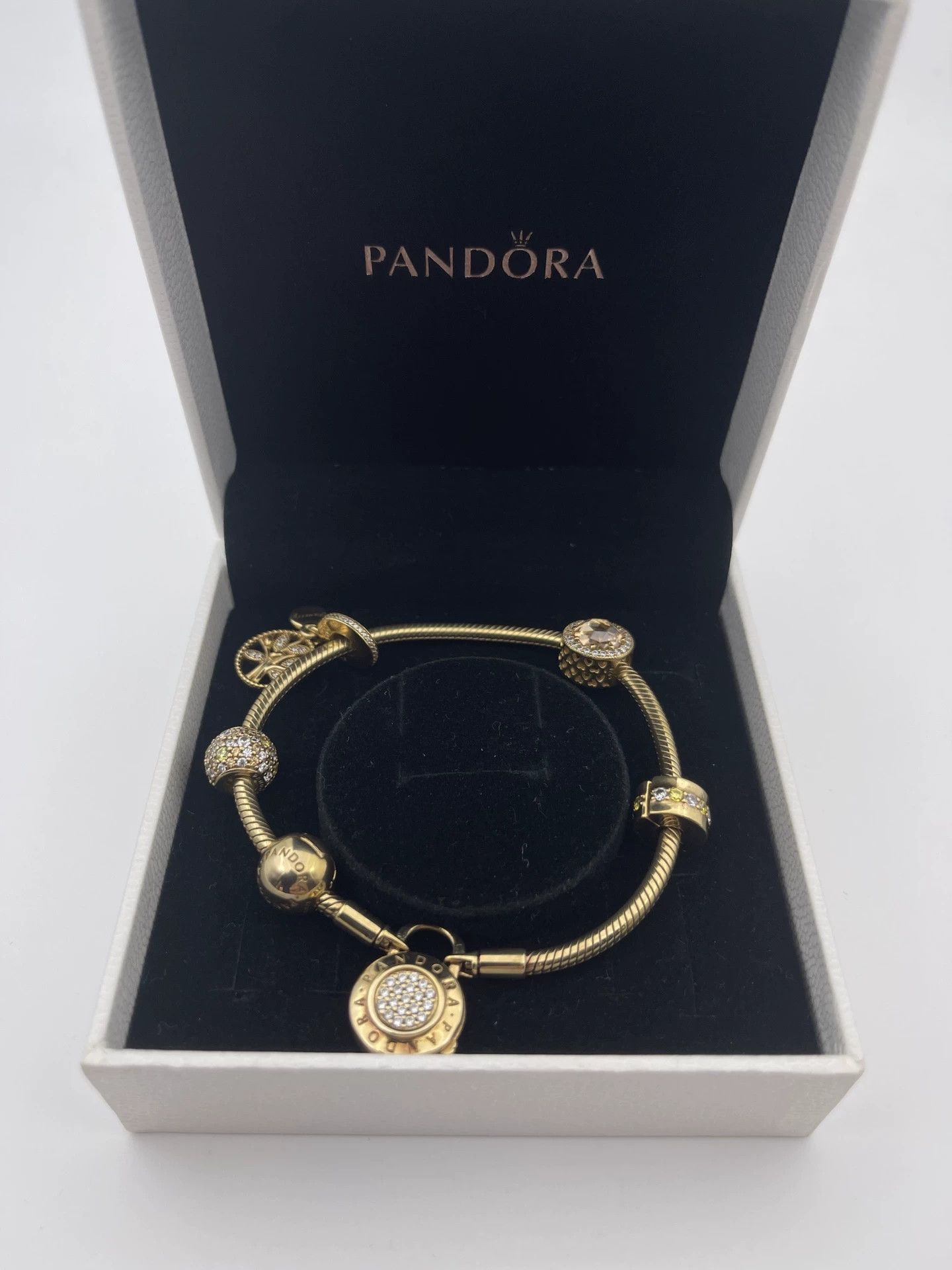 pandora Pandora Gold Charm Bracelet Size ONE SIZE - 1 Thumbnail