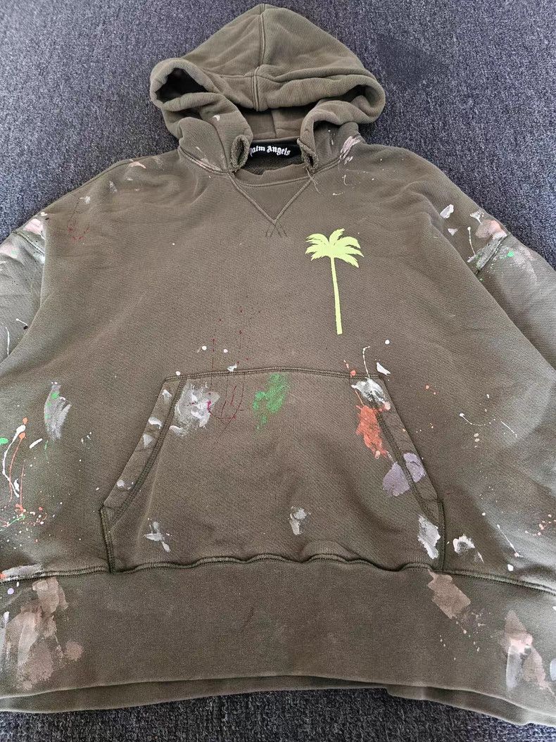 Palm Angels Palm Angels Olive Green Hoodie Size US S / EU 44-46 / 1 - 6 Thumbnail