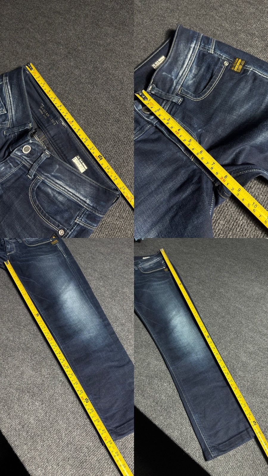 G-Star 00s G-Star RAW 3301 Punk Rock Dark Wash Slim Straight Jeans Size 30" / US 8 / IT 44 - 18 Thumbnail