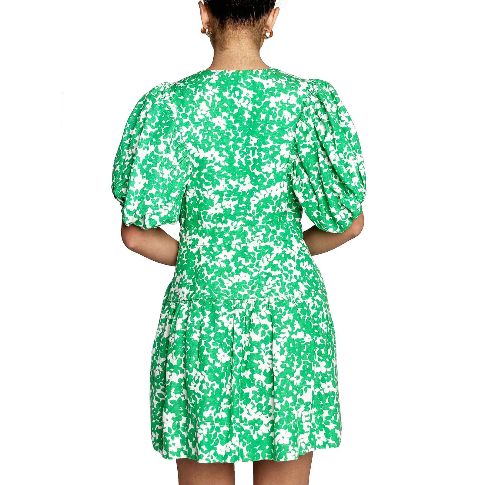 Shona Joy Green mini dress- puffy sleeves Size S / US 4 / IT 40 - 4 Thumbnail
