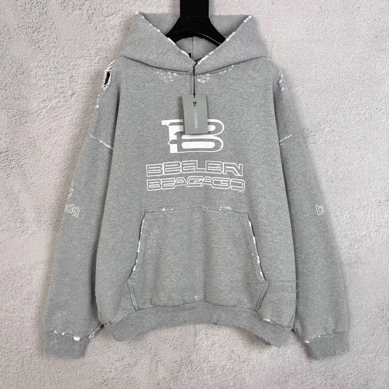 Balenciaga Balenciaga Letter Logo Printed Hooded Long Sleeve Sweatshi Size US M / EU 48-50 / 2 - 1 Thumbnail