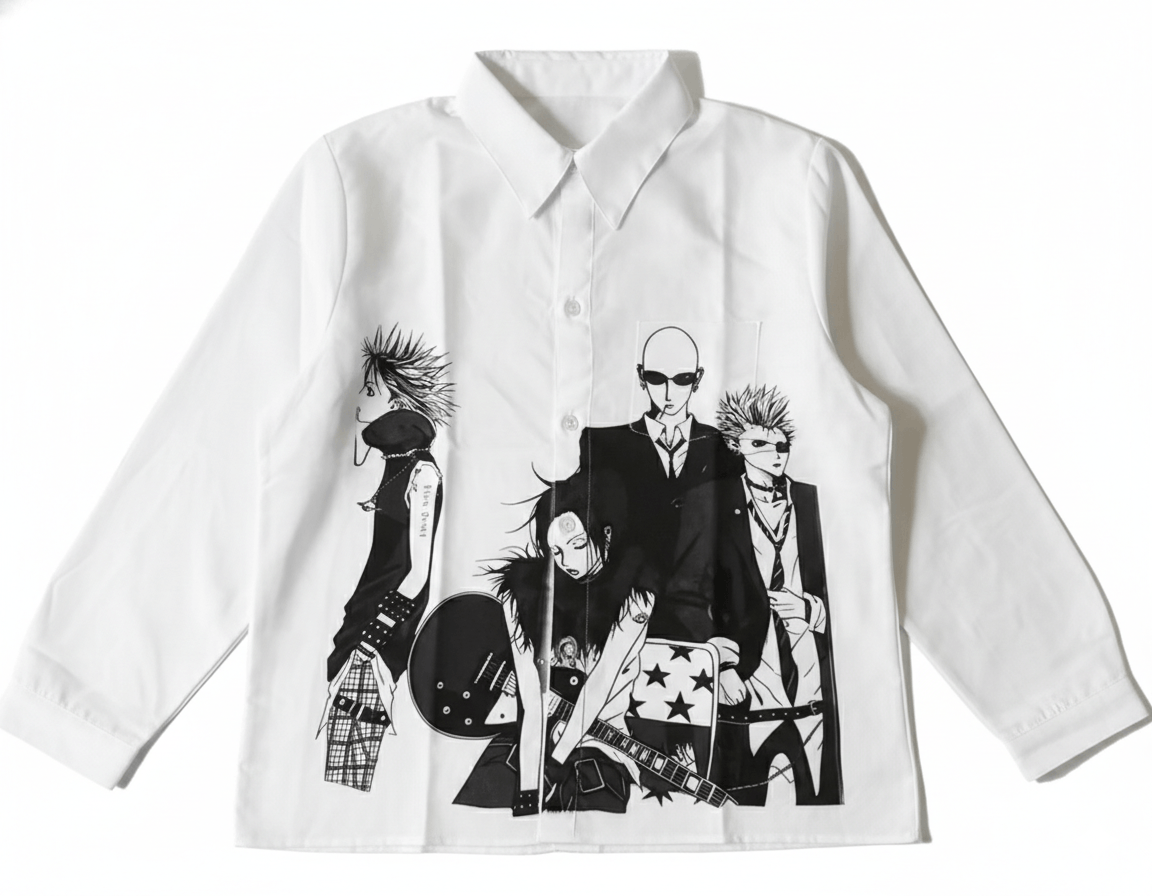 Other Y2K Punk Gothic Style Nana Osaki Sketch Long Sleeve Shirt Size US L / EU 52-54 / 3 - 1 Thumbnail