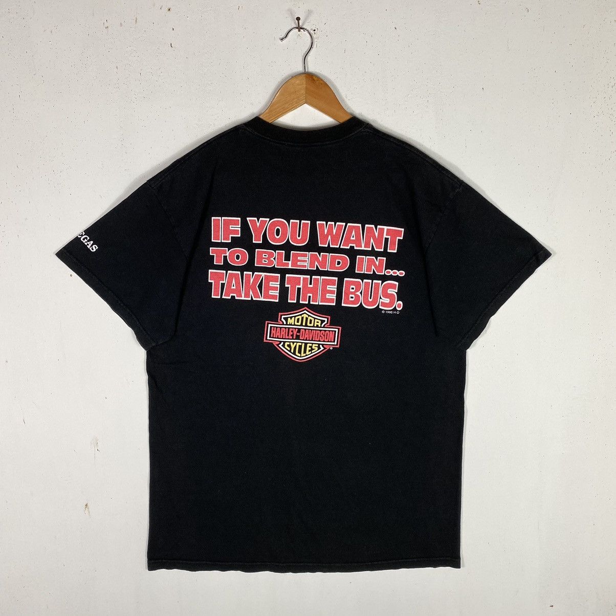 Harley Davidson × Vintage × West Coast Choppers VINTAGE 1996 HARLEY DAVIDSON MOTORCYCLES LAS VEGAS TEE Size US L / EU 52-54 / 3 - 6 Thumbnail
