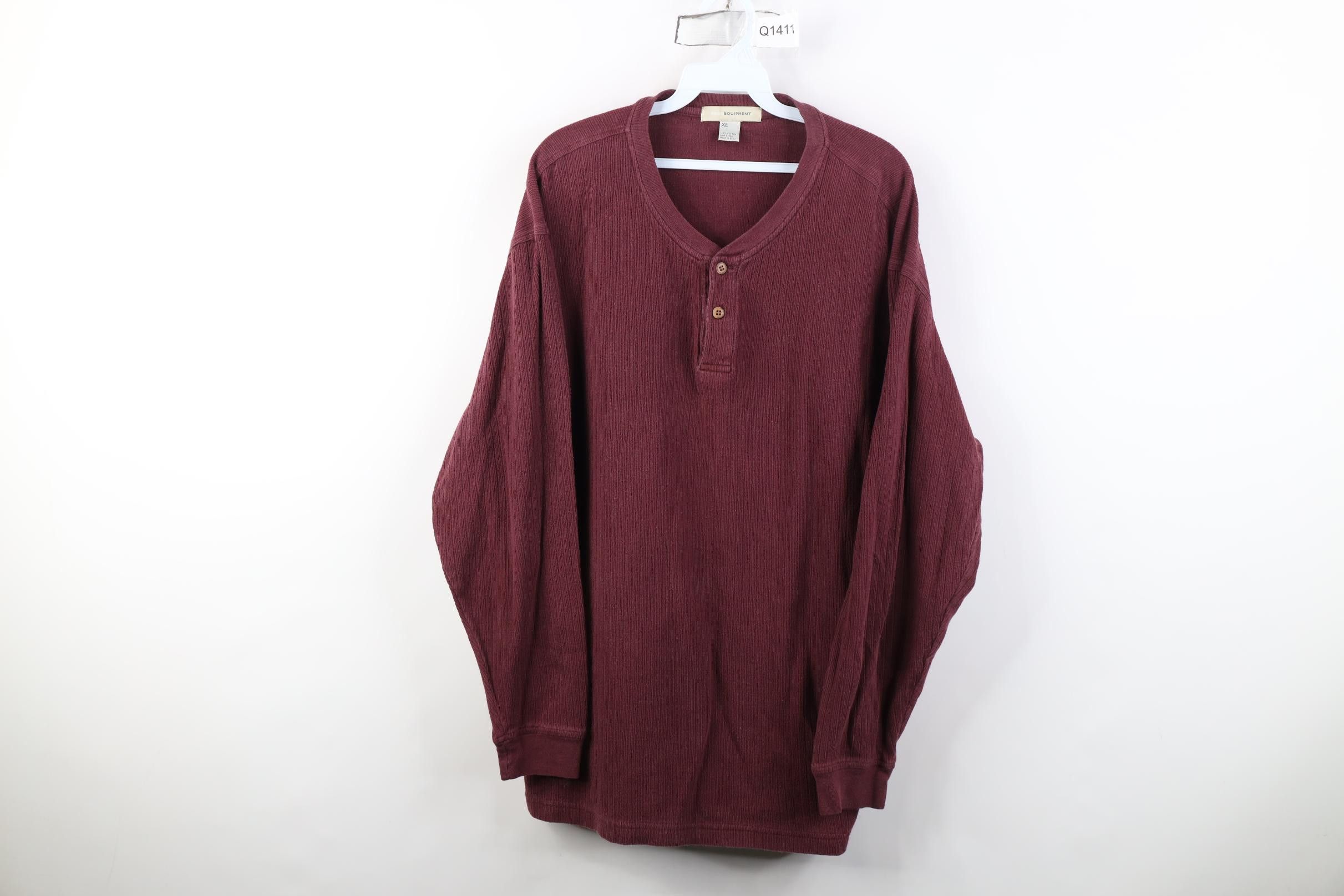 Vintage Vintage 90s Streetwear Thermal Ribbed Knit Henley T-Shirt Size US XL / EU 56 / 4 - 1 Thumbnail