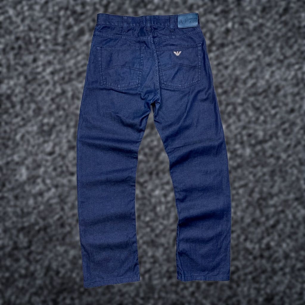Vintage Armani Jeans Mens Jeans Denim Pants Size 31 Blue Cotton Regular Straight Vintage No N/A Size US 31 - 1 Thumbnail
