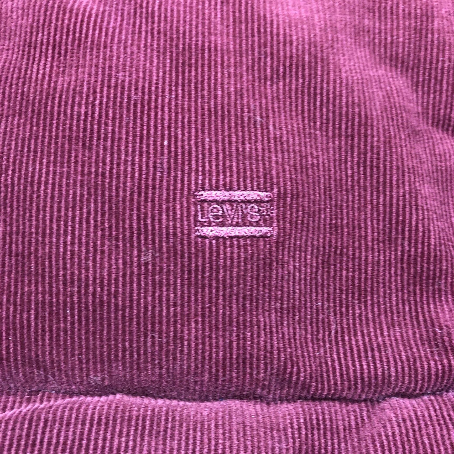 Levis Zoe Corduroy Coat Womens XXL Red Wine Quilted Puffer Jacket